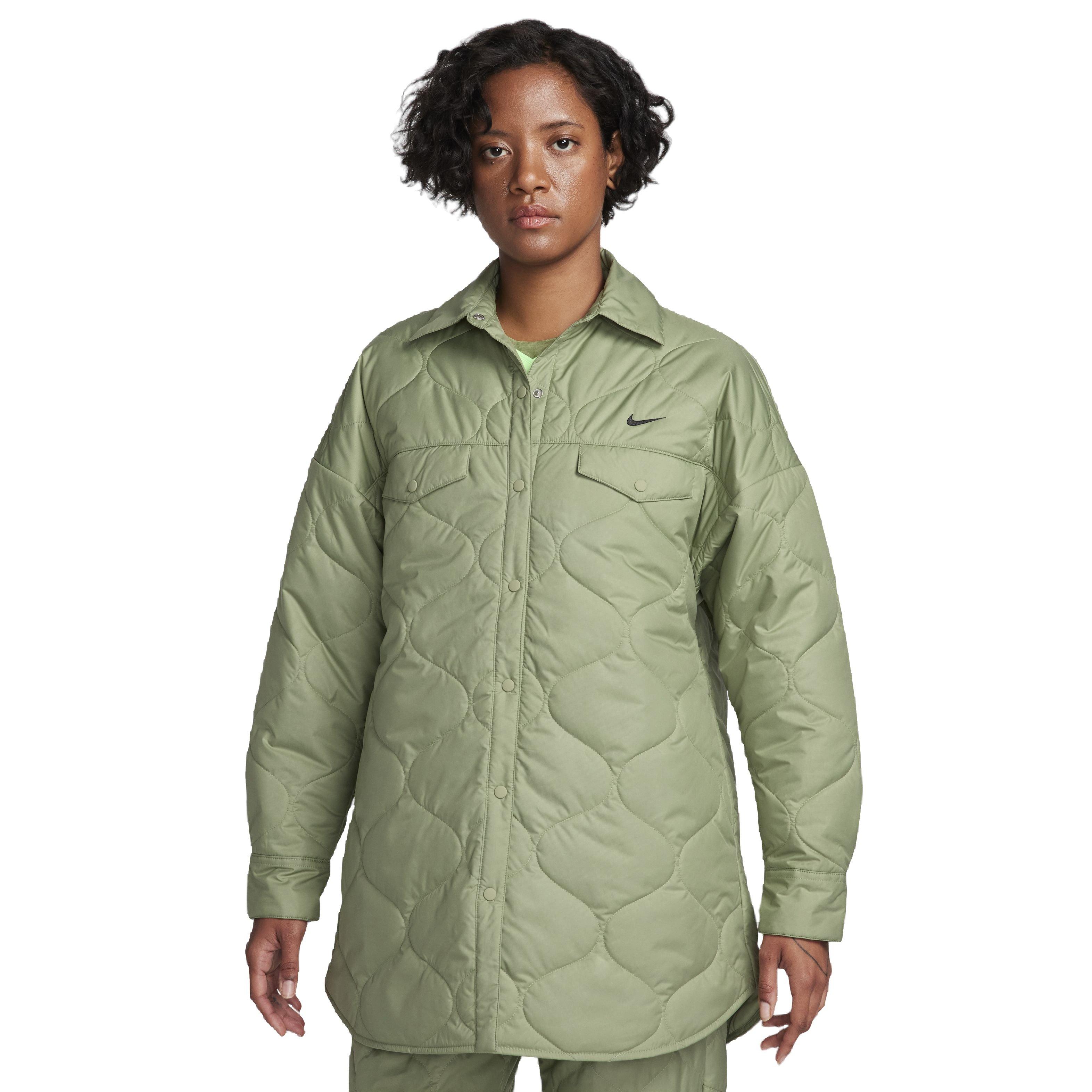 Nike Women's Sportswear Essential Quilted Standard Trench - GREEN Thumbnail View 1