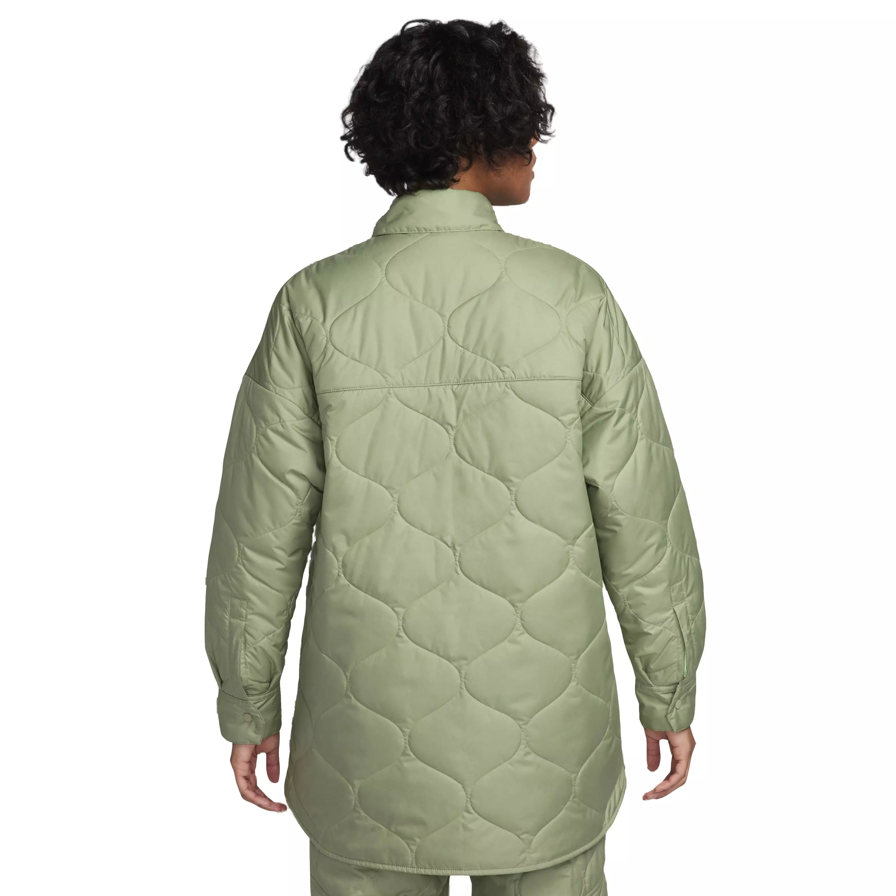 Nike Women's Sportswear Essential Quilted Standard Trench - GREEN