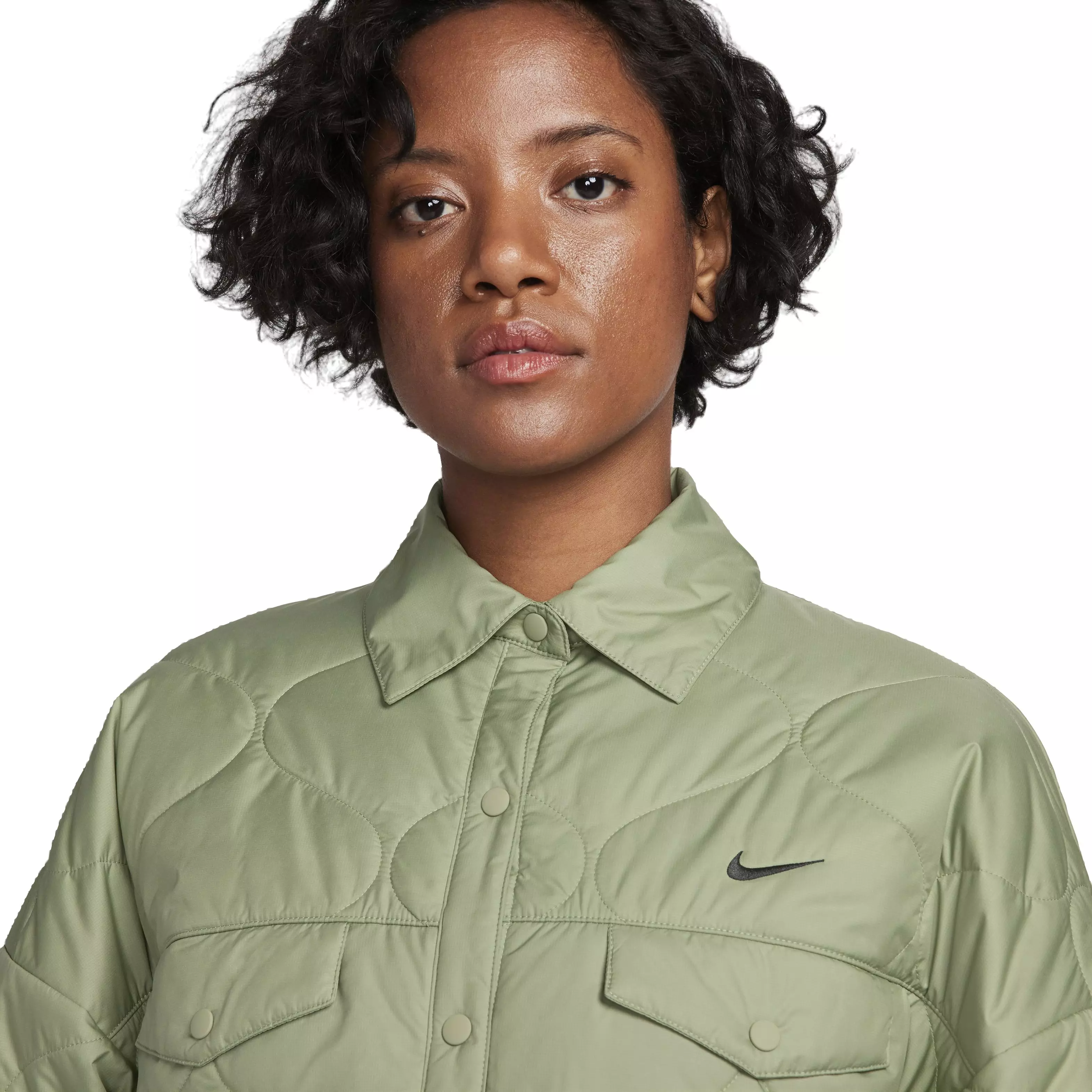 Nike Women's Sportswear Essential Quilted Standard Trench - GREEN