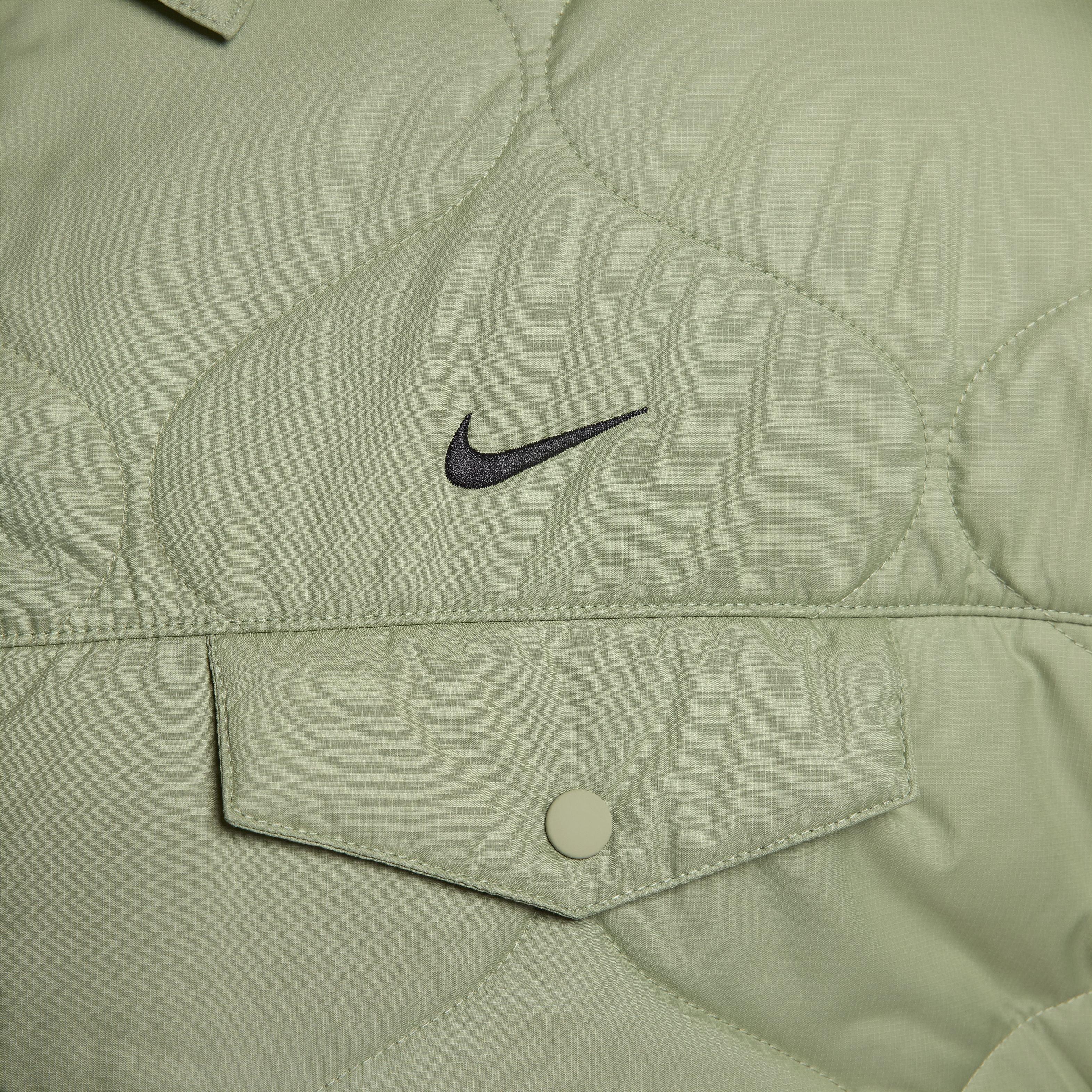 Nike Women's Sportswear Essential Quilted Standard Trench - GREEN Thumbnail View 4