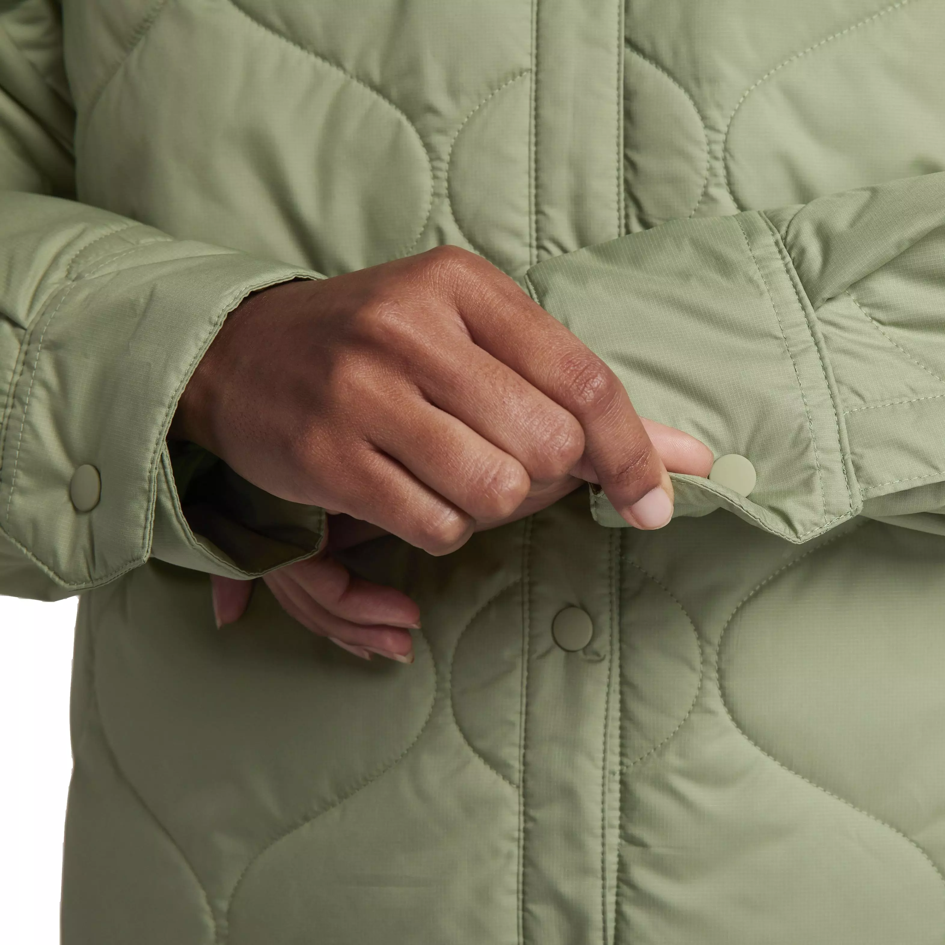 Nike Women's Sportswear Essential Quilted Standard Trench - GREEN