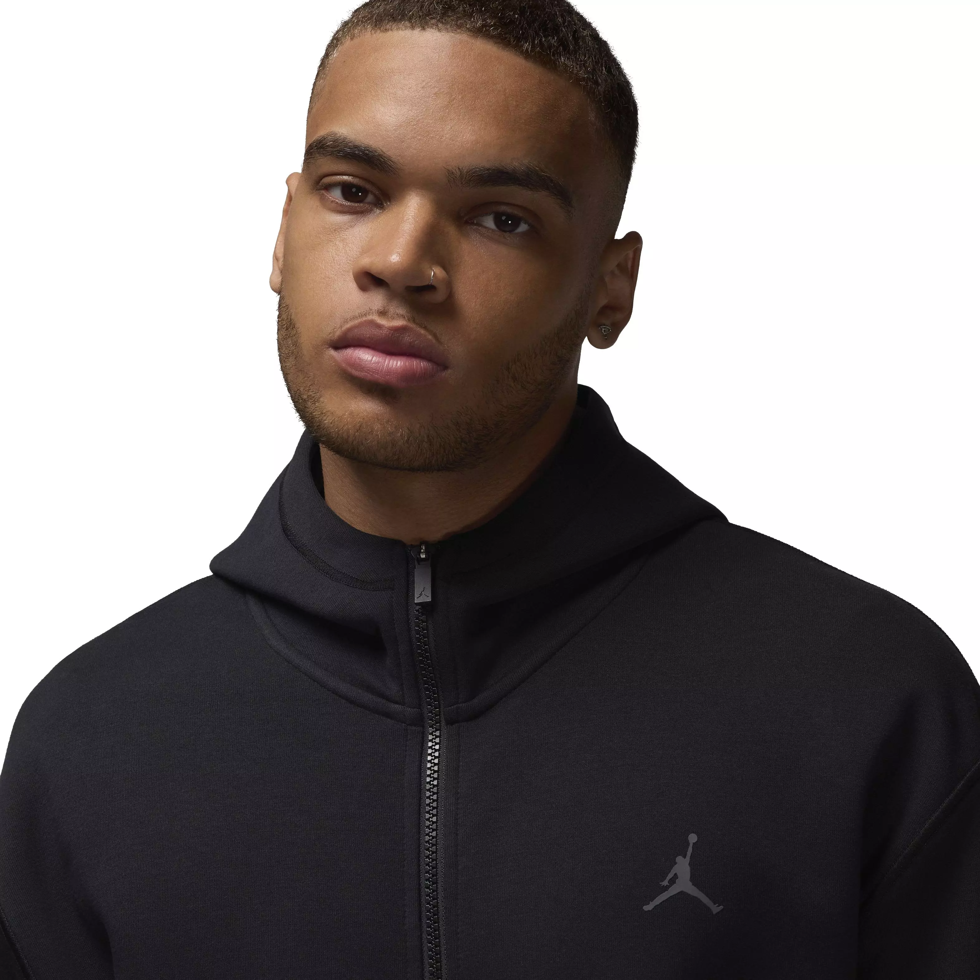 Jordan Men's Sport Hoop Fleece Dri-FIT Full-Zip Jacket - BLACK