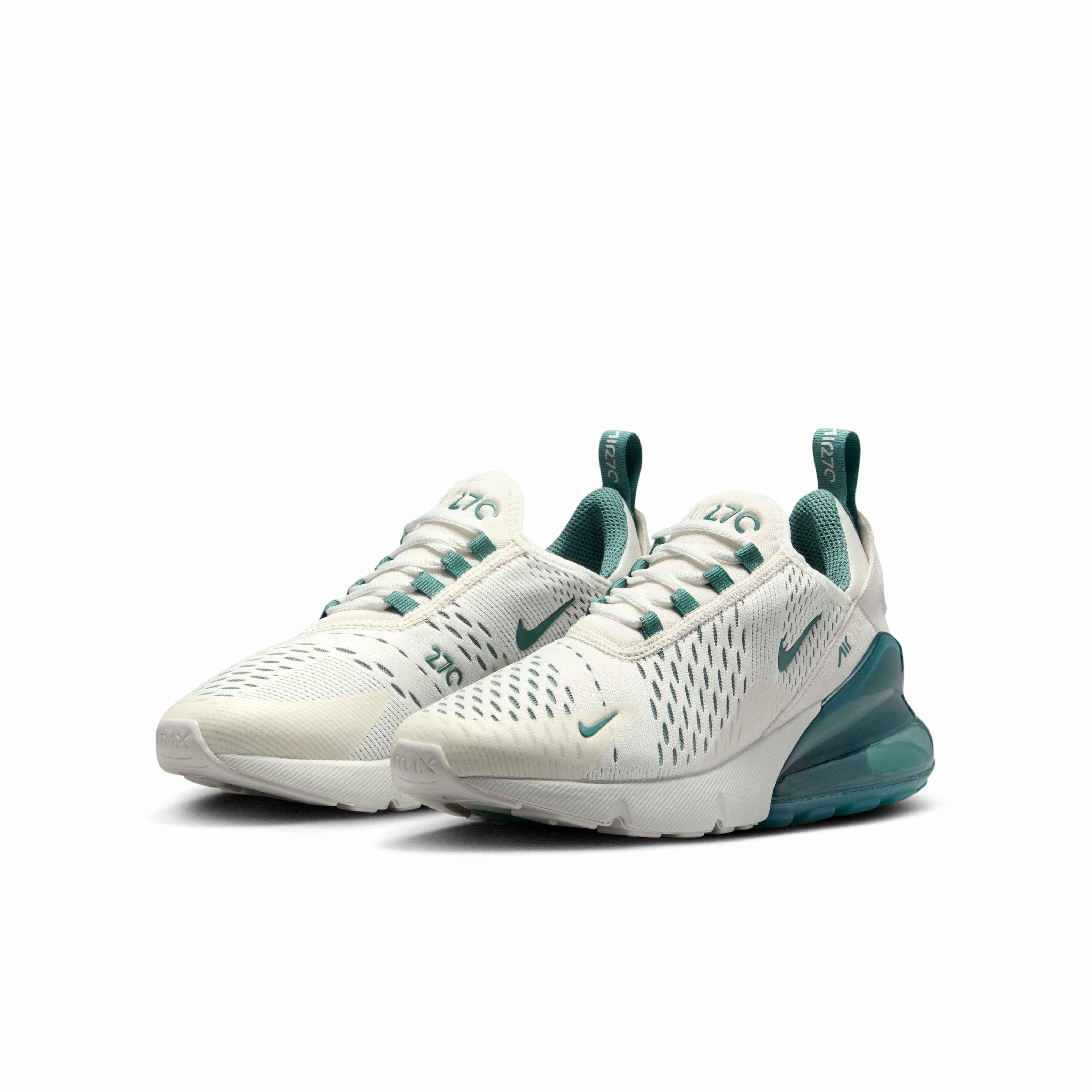Nike Air Max 270 Grade School Boys' "Sail/Light Bone/Light Orewood Brown/Bicoastal" Shoe