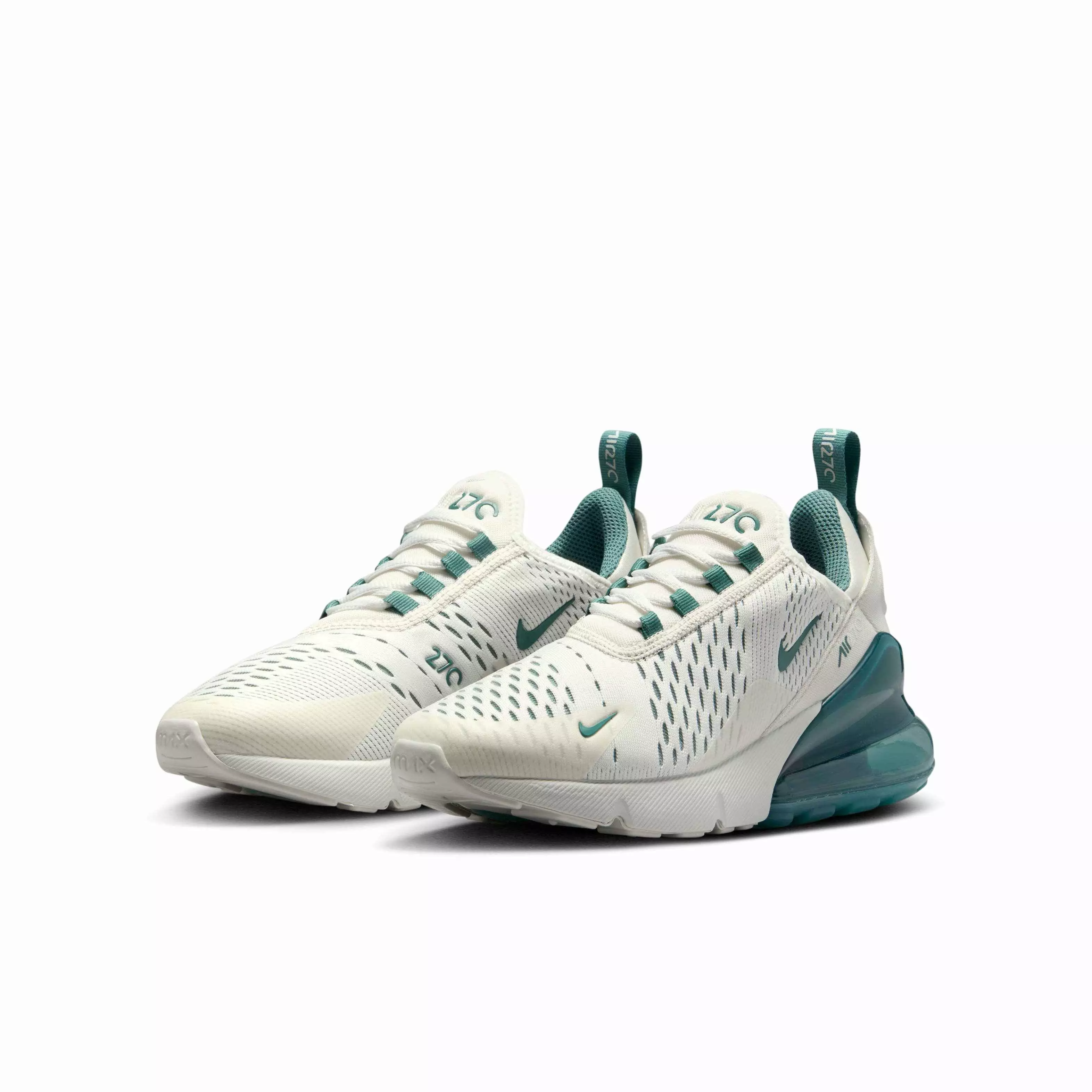 Nike Air Max 270 "Sail/Light Bone/Light Orewood Brown/Bicoastal" Grade School Boys' Shoe - SAIL/LT BONE/LT BROWN/BICOASTAL