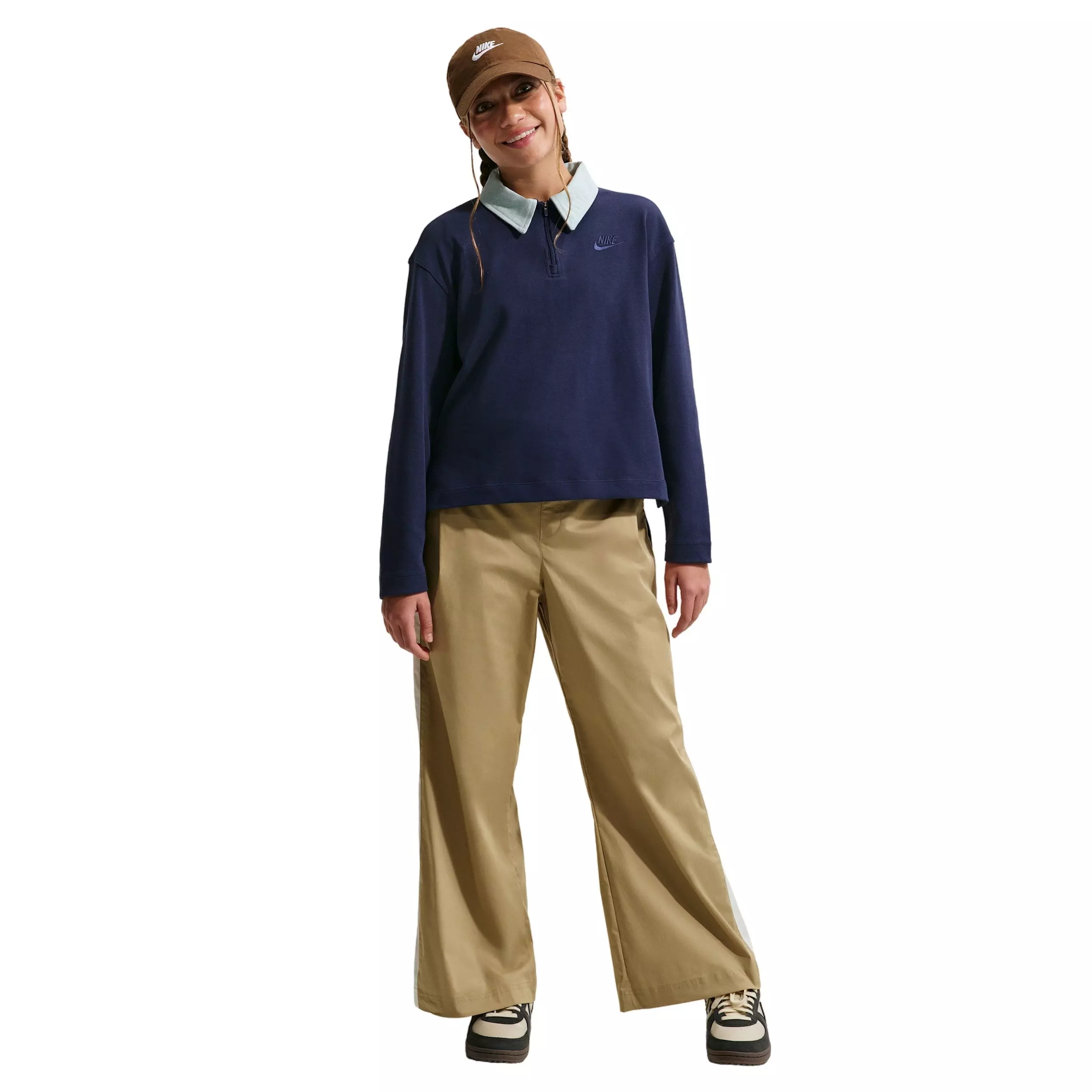 Nike Big Girls' Sportswear Collection Woven Pants - Beige - BEIGE