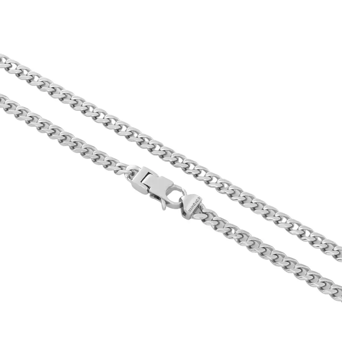 King Ice 4mm Miami Cuban Link Chain - White Gold - WHITE GOLD