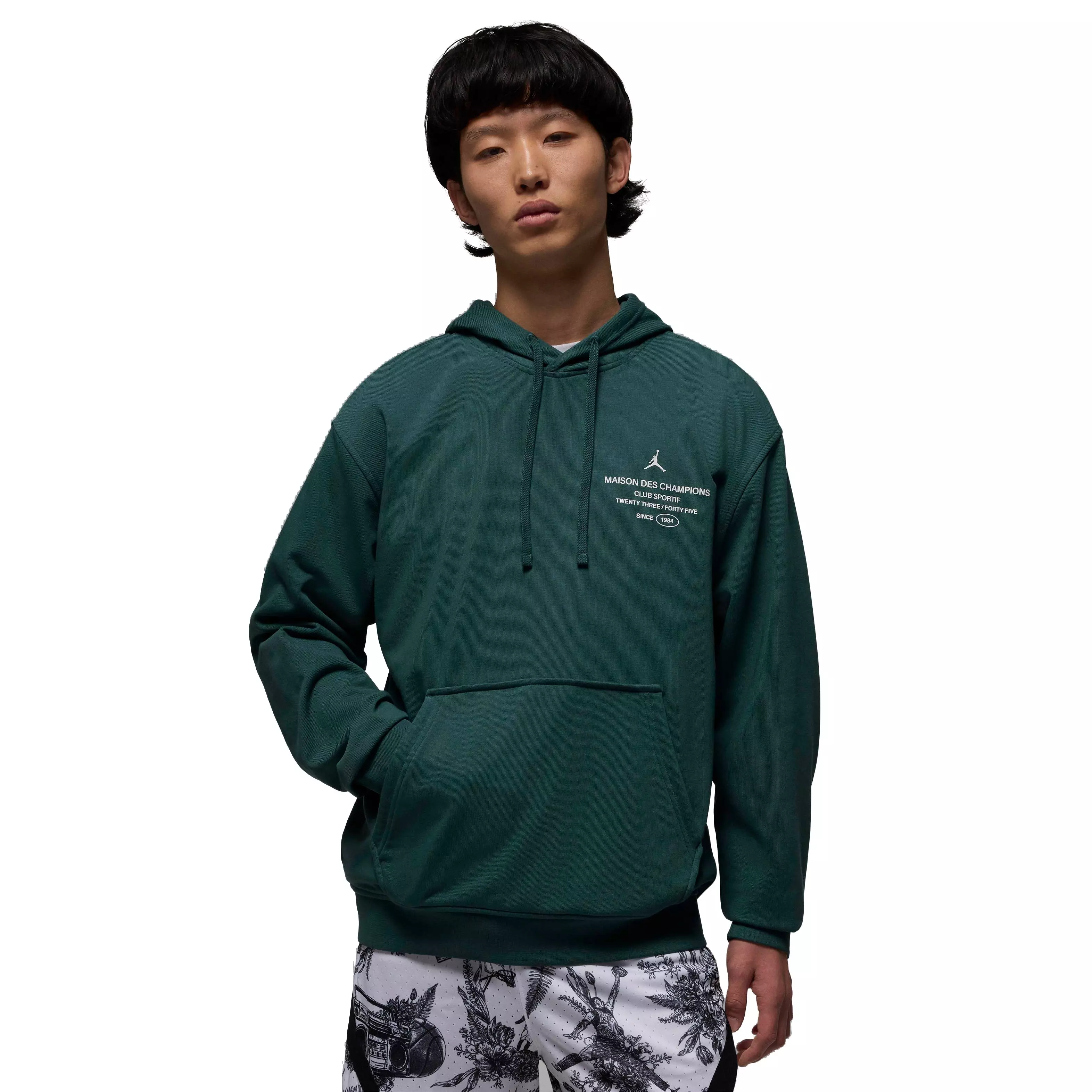 Jordan Men's Sport Dri-FIT Graphic Fleece Pullover Hoodie -Green - GREEN
