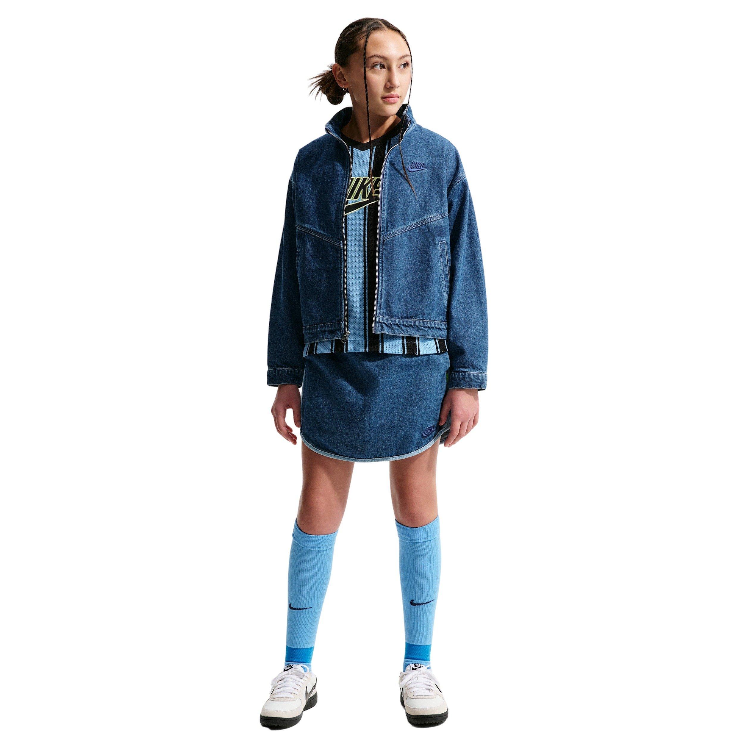 Nike Big Kids' Sportswear Collection Windrunner Denim Jacket - DENIM Thumbnail View 4