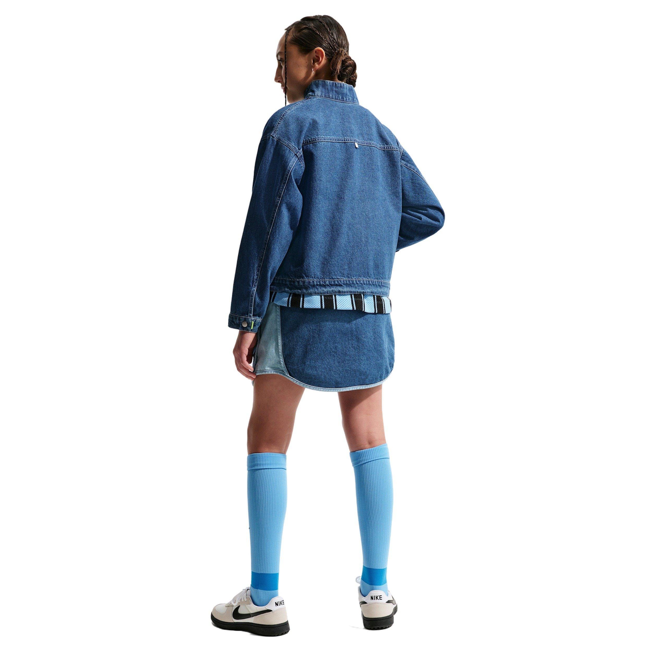 Nike Big Girls' Sportswear Collection Windrunner Denim Jacket - DENIM Thumbnail View 5