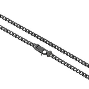 King Ice 4mm Miami Cuban Link Chain - Black - BLACK