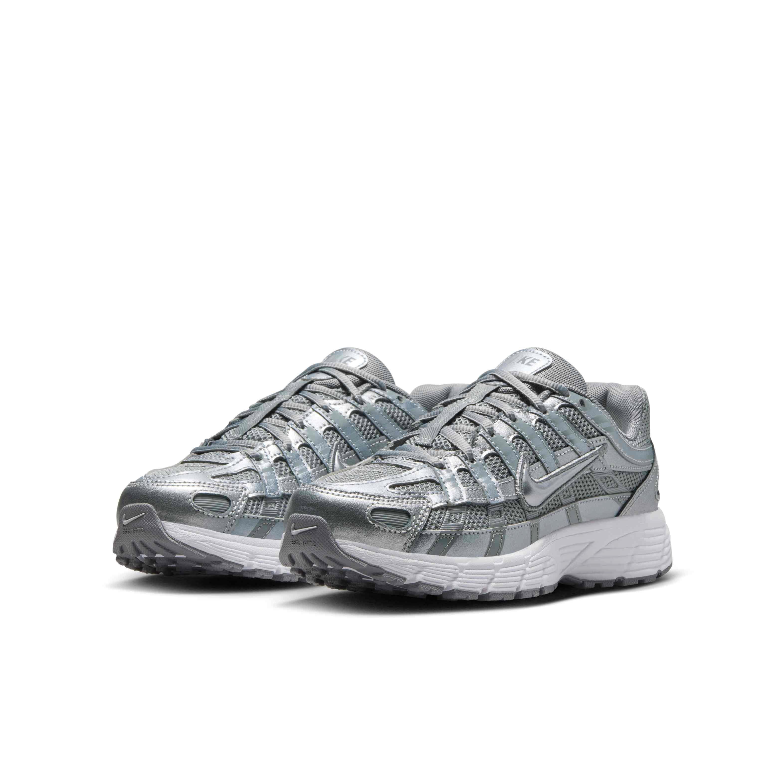 Nike P-6000 Grade School Boys' "Metallic Cool Grey/White/Wolf Grey/Cool Grey" Shoe