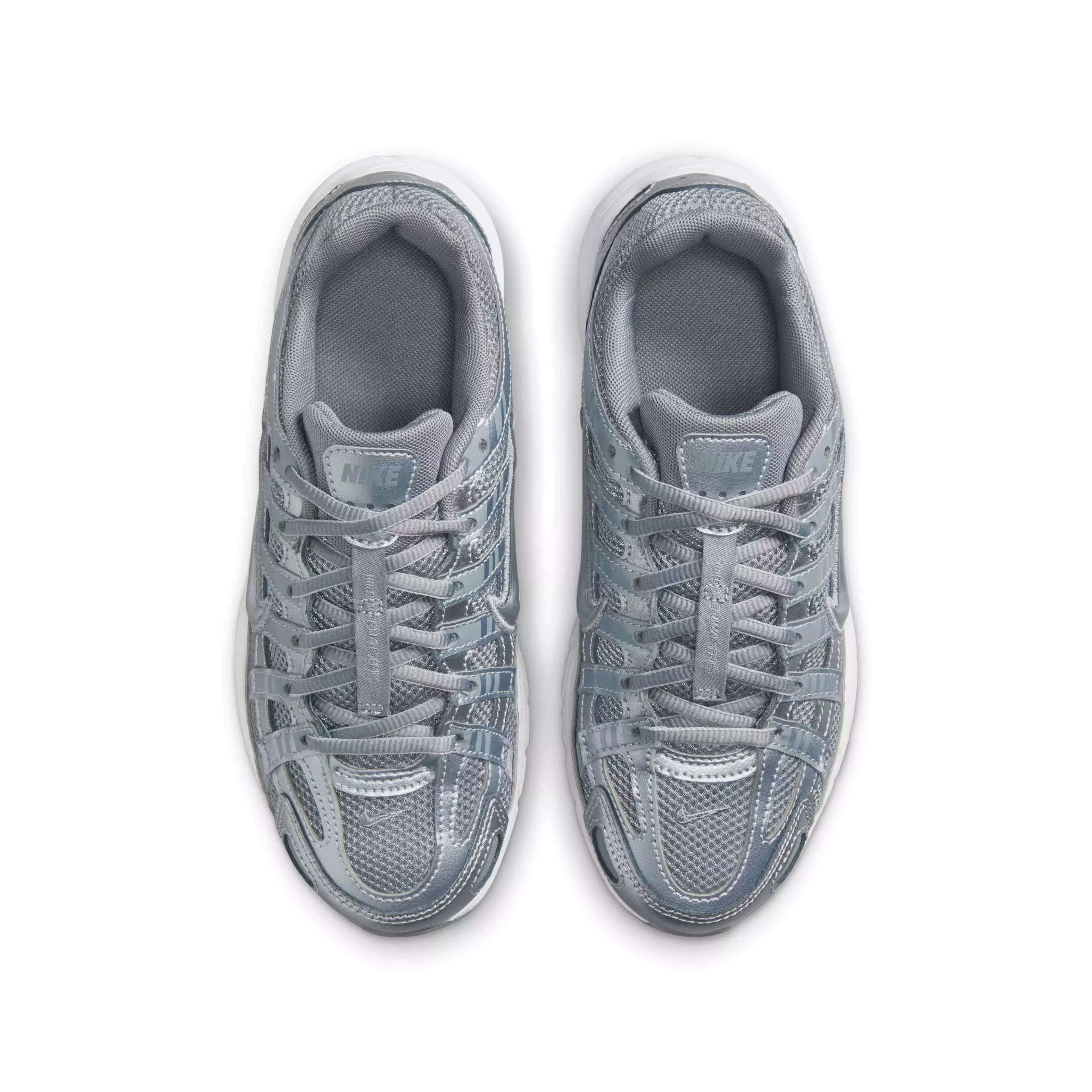 Nike P-6000 "Metallic Cool Grey/White/Wolf Grey/Cool Grey" Grade School Boys' Shoe - GREY/WHITE/GREY/GREY