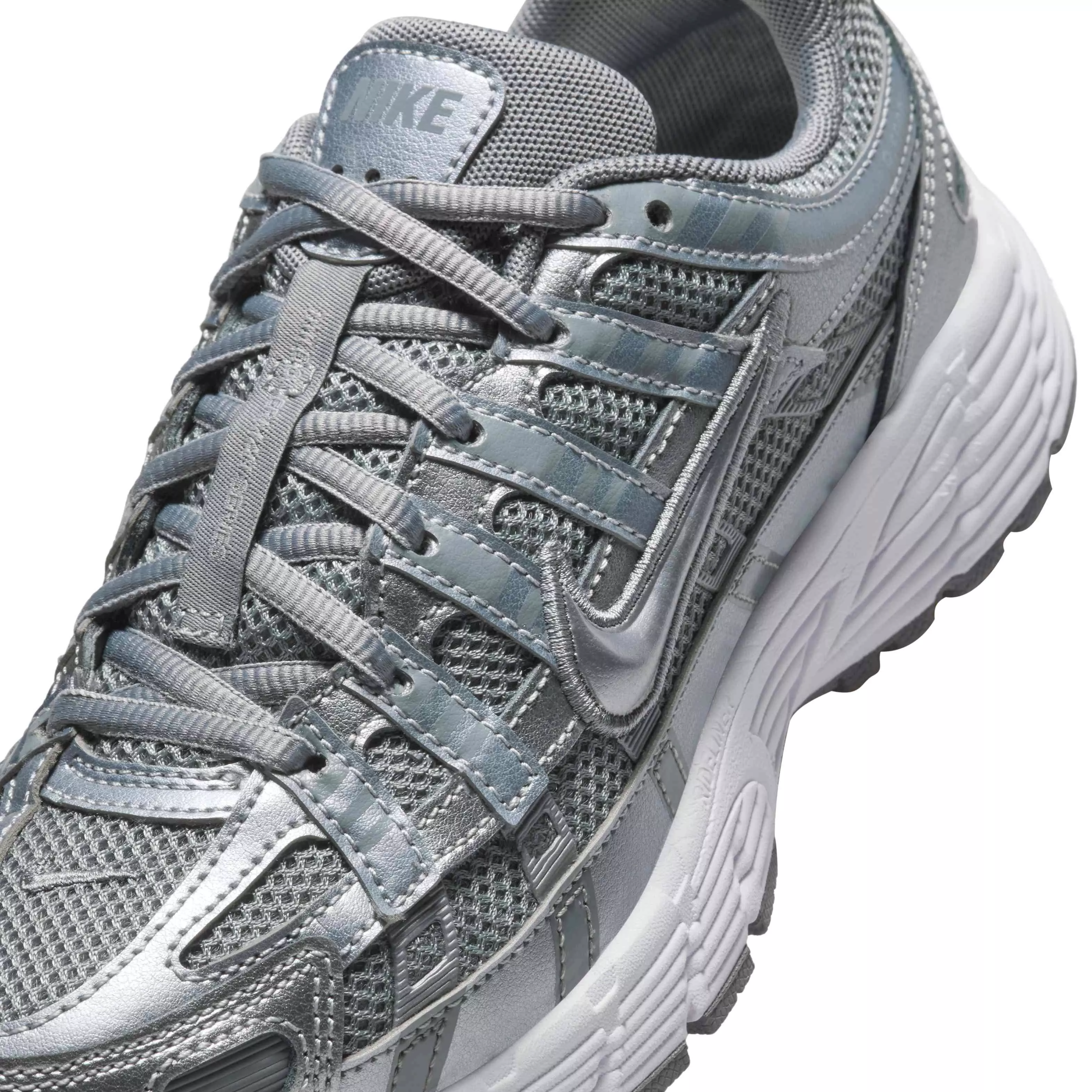 Nike P-6000 "Metallic Cool Grey/White/Wolf Grey/Cool Grey" Grade School Boys' Shoe - GREY/WHITE/GREY/GREY