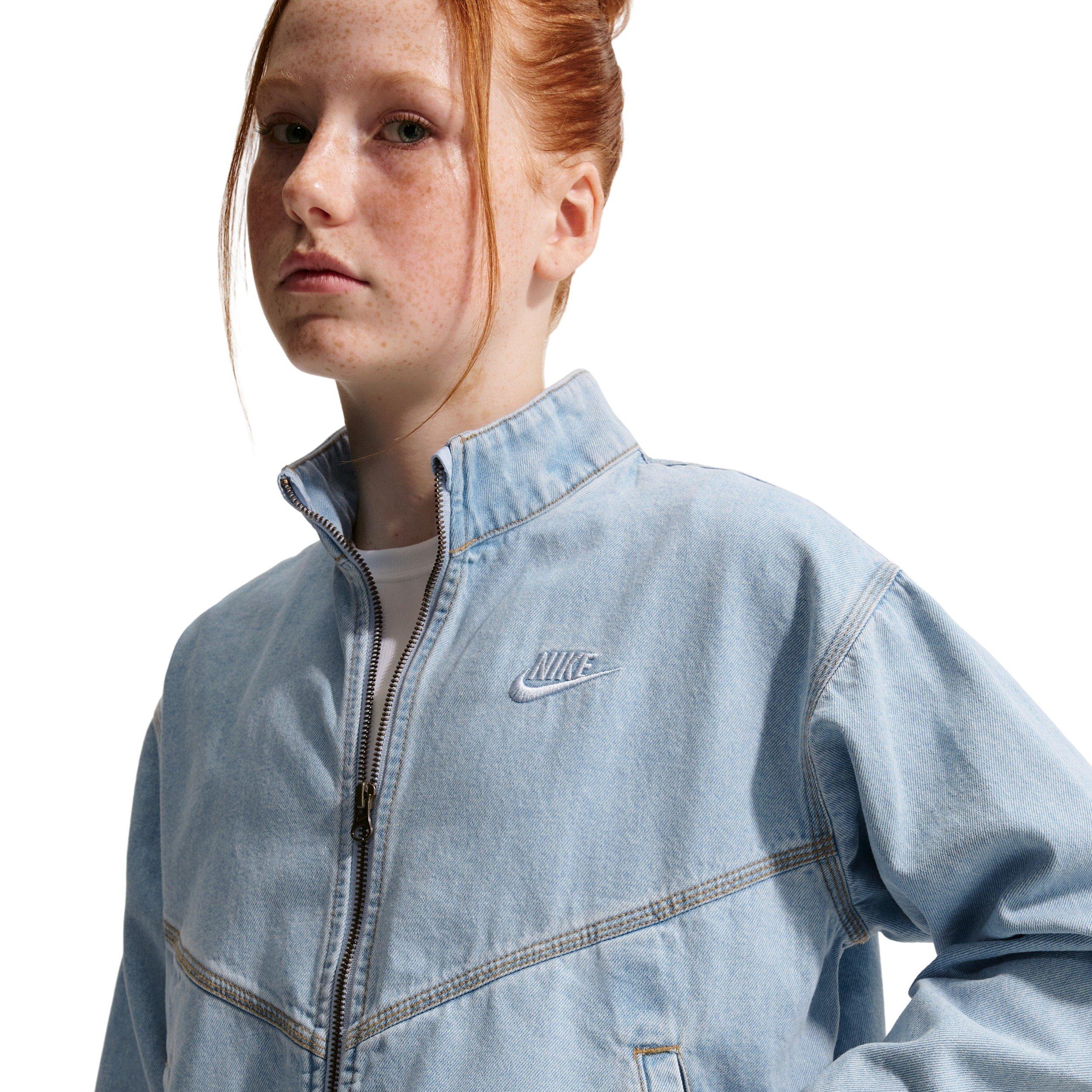 Nike Sportswear Collection Windrunner Big Girls' Lt Denim Jacket