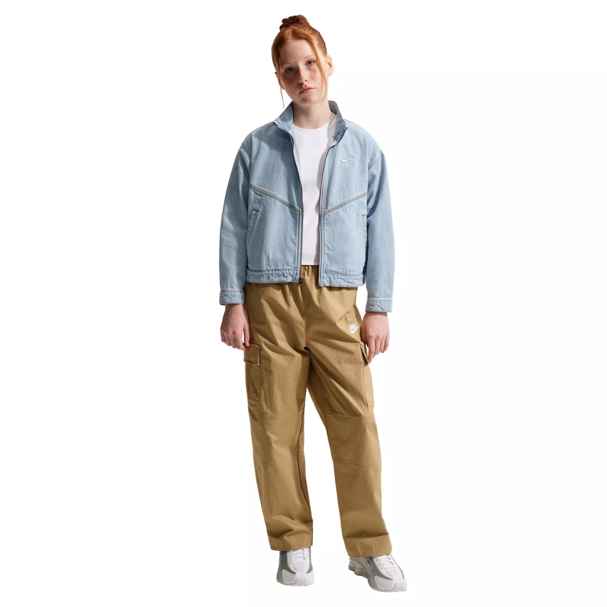 Nike Big Girls' Sportswear Collection Windrunner Lt Denim Jacket - LT DENIM