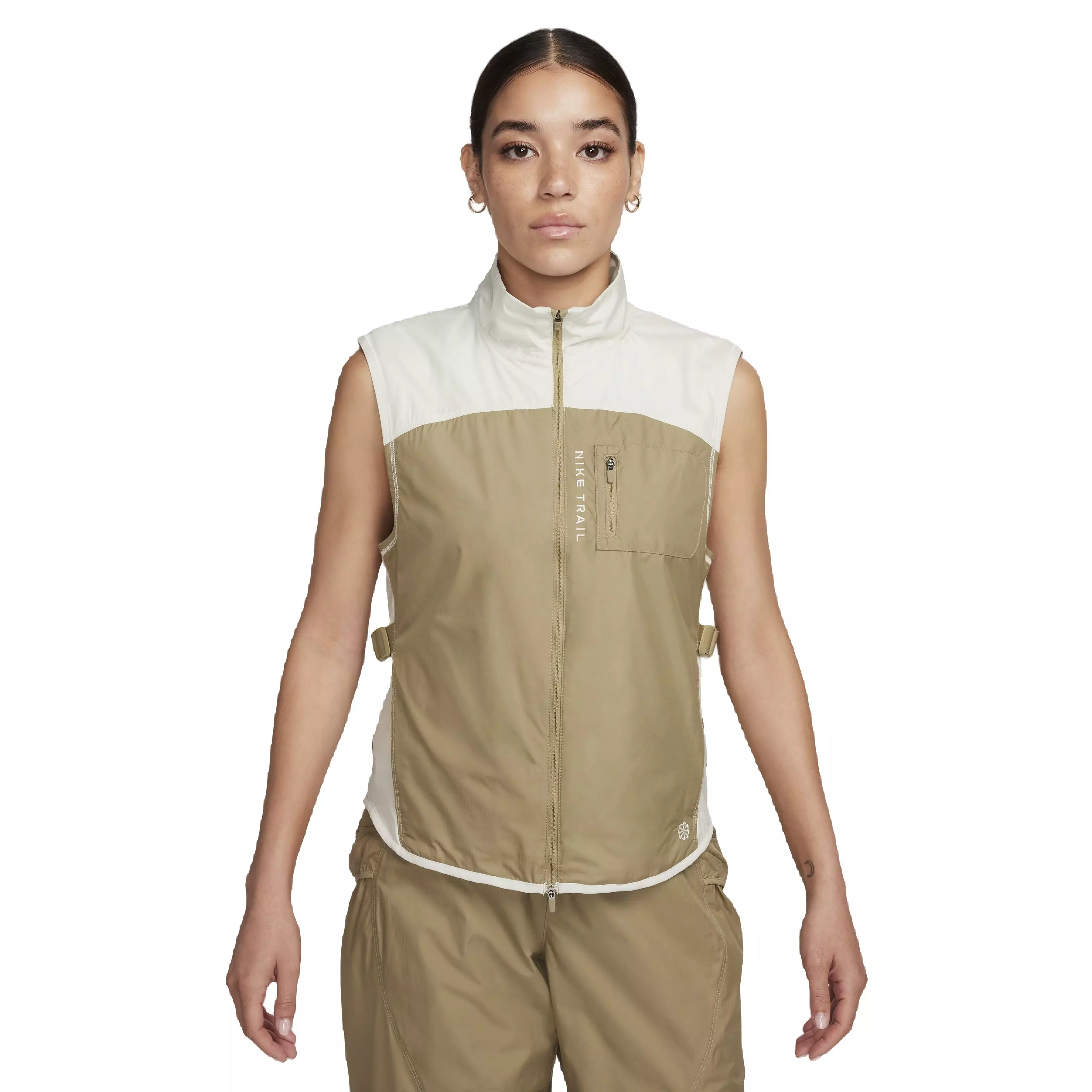 Nike Women's Trail Repel Running Vest -Olive Green - OLIVE GREEN