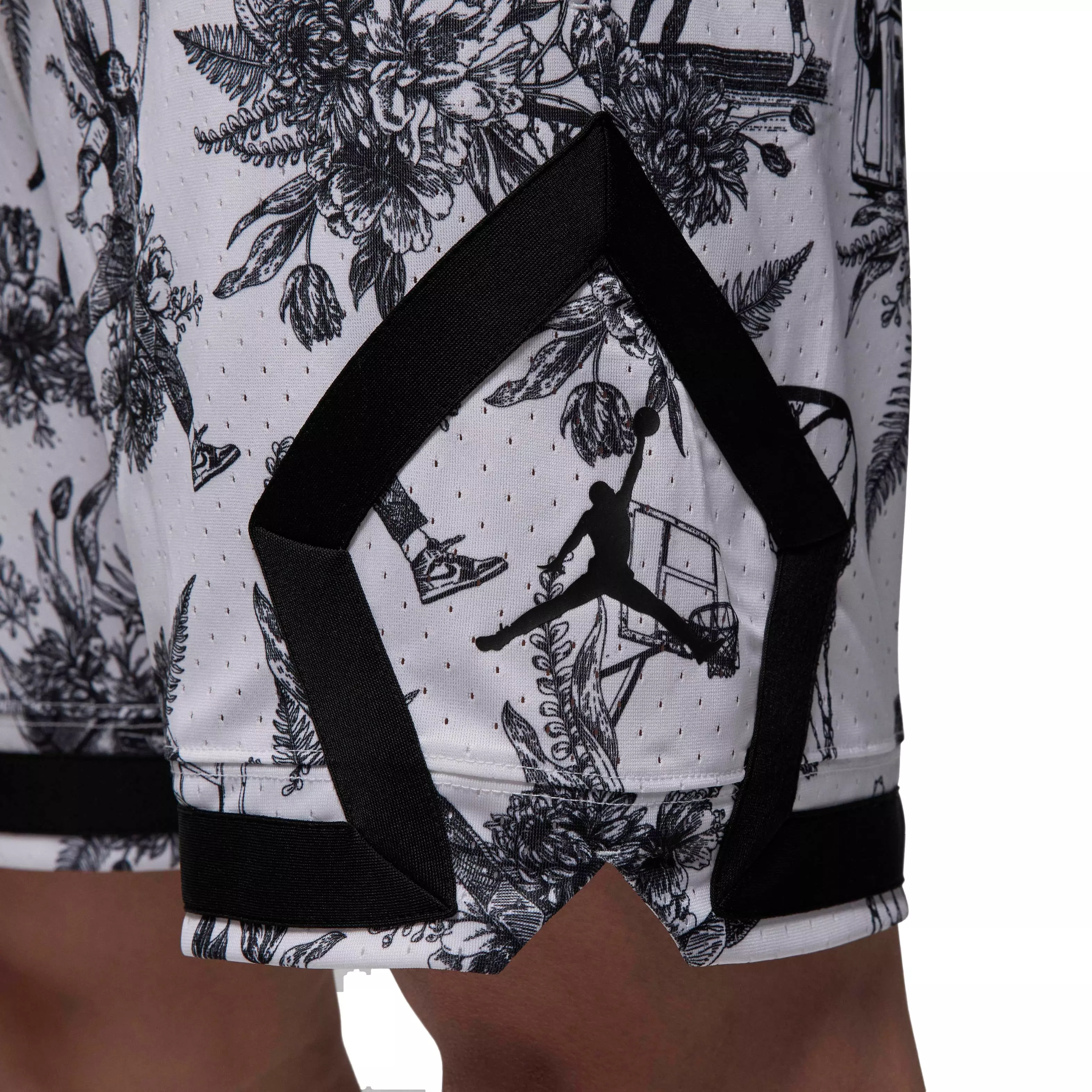 Jordan Men's Sport Dri-FIT Printed Diamond Sports - WHITE/BLACK