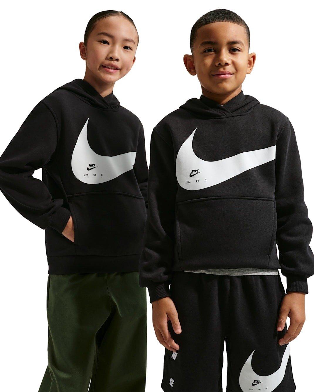 Nike Big Kids' Sportswear Club Hoodie - Black - BLACK Thumbnail View 1
