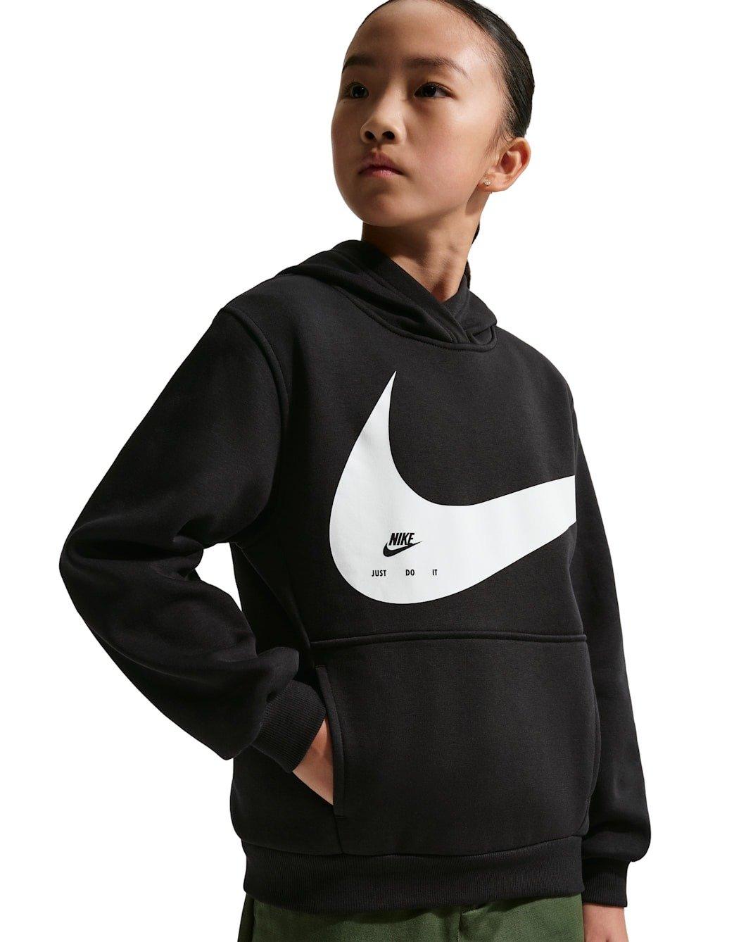 Nike Big Kids' Sportswear Club Hoodie - Black - BLACK Thumbnail View 3
