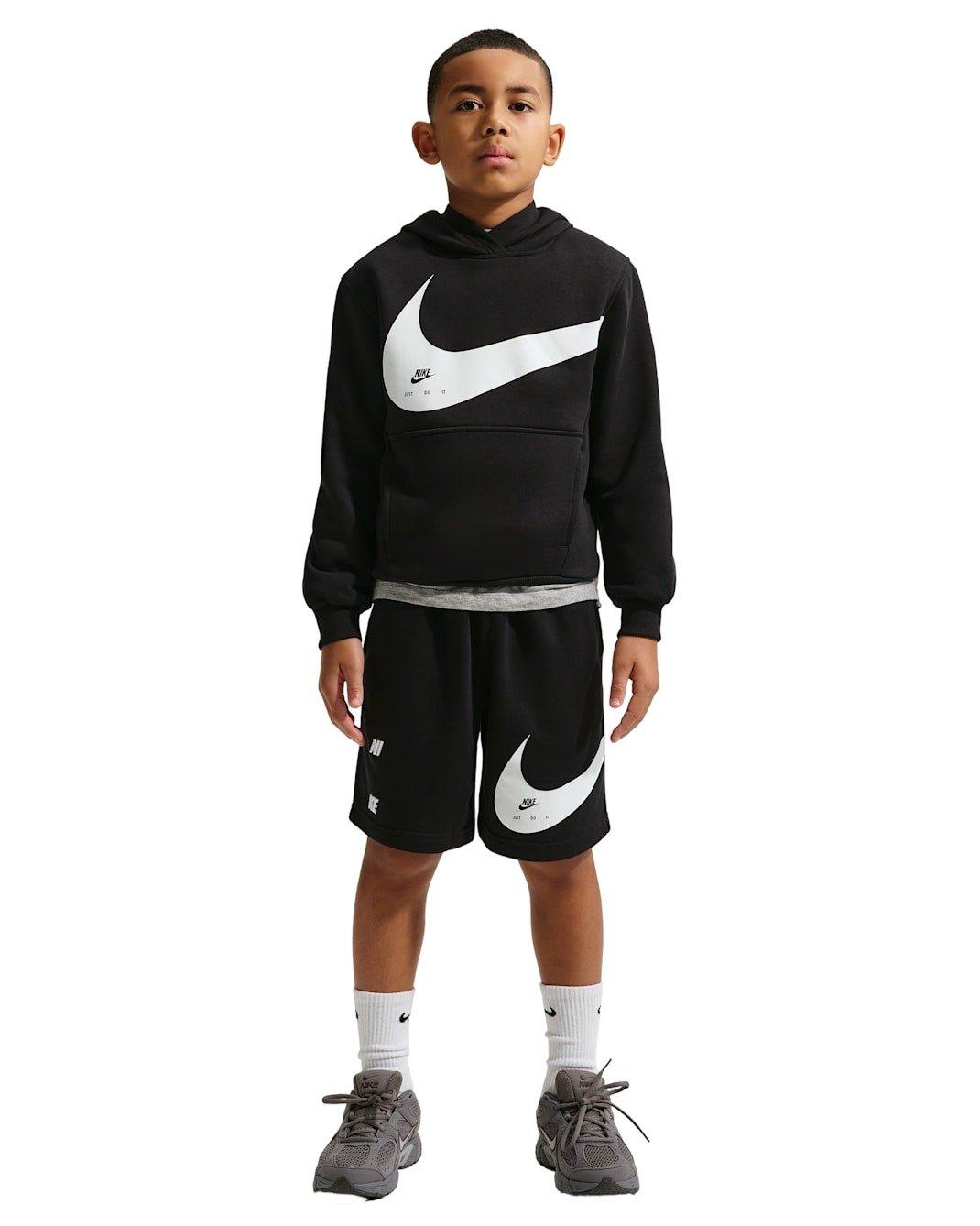 Nike Big Kids' Sportswear Club Hoodie - Black - BLACK Thumbnail View 5
