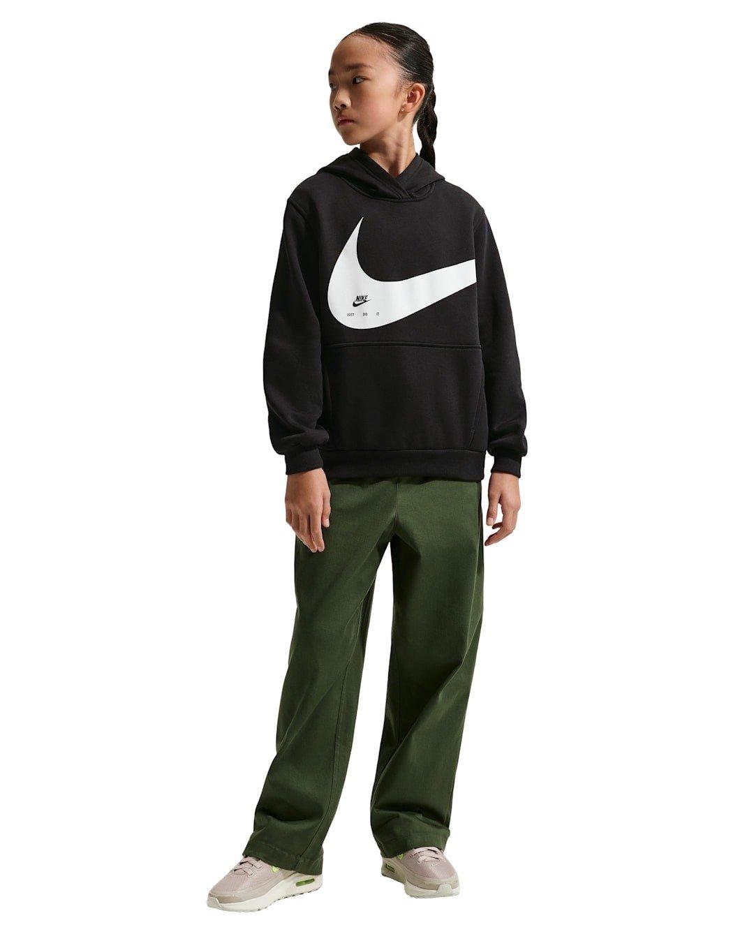 Nike Big Kids' Sportswear Club Hoodie - Black - BLACK Thumbnail View 6