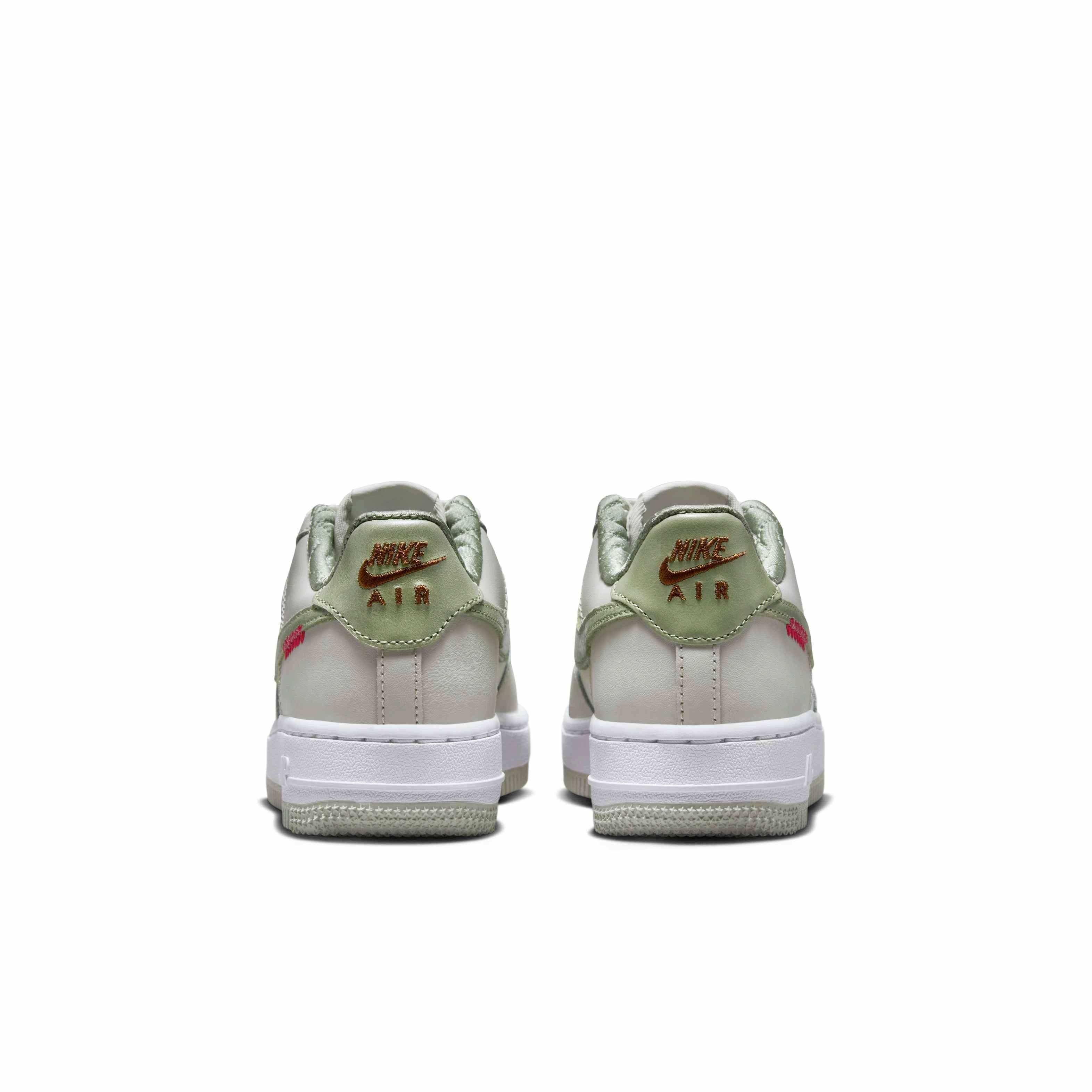 Nike Air Force 1 LV8 Grade School Boys' "Sail/White/Light Bone/Olive Aura" Shoe
