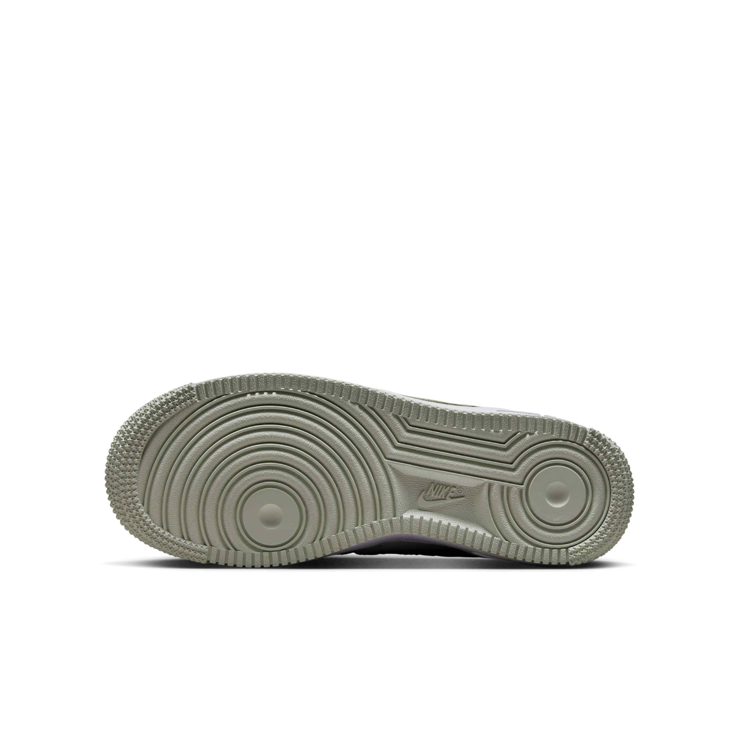 Nike Air Force 1 LV8 Grade School Boys' "Sail/White/Light Bone/Olive Aura" Shoe