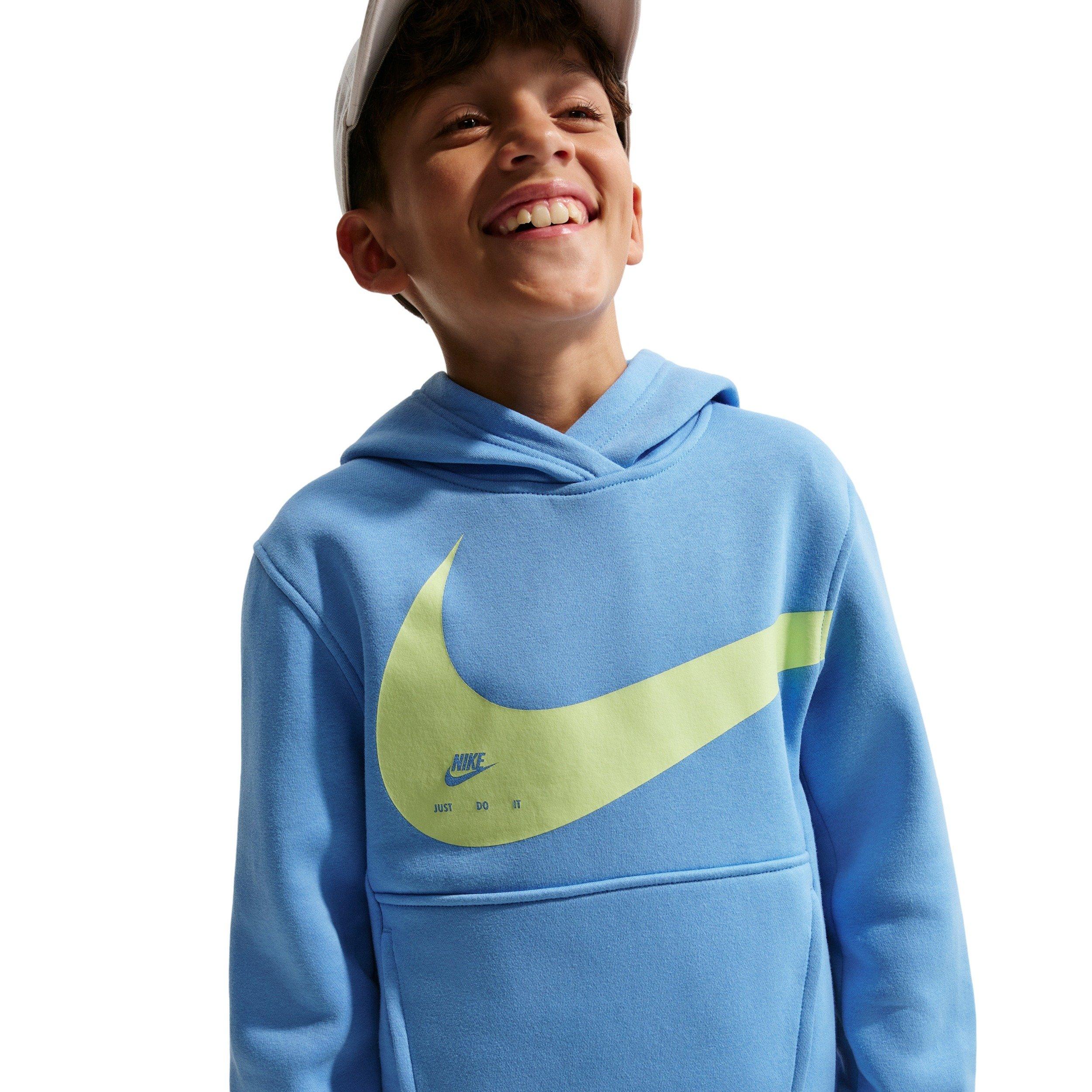 Nike Big Kids' Sportswear Club Hoodie - Blue - BLUE Thumbnail View 3