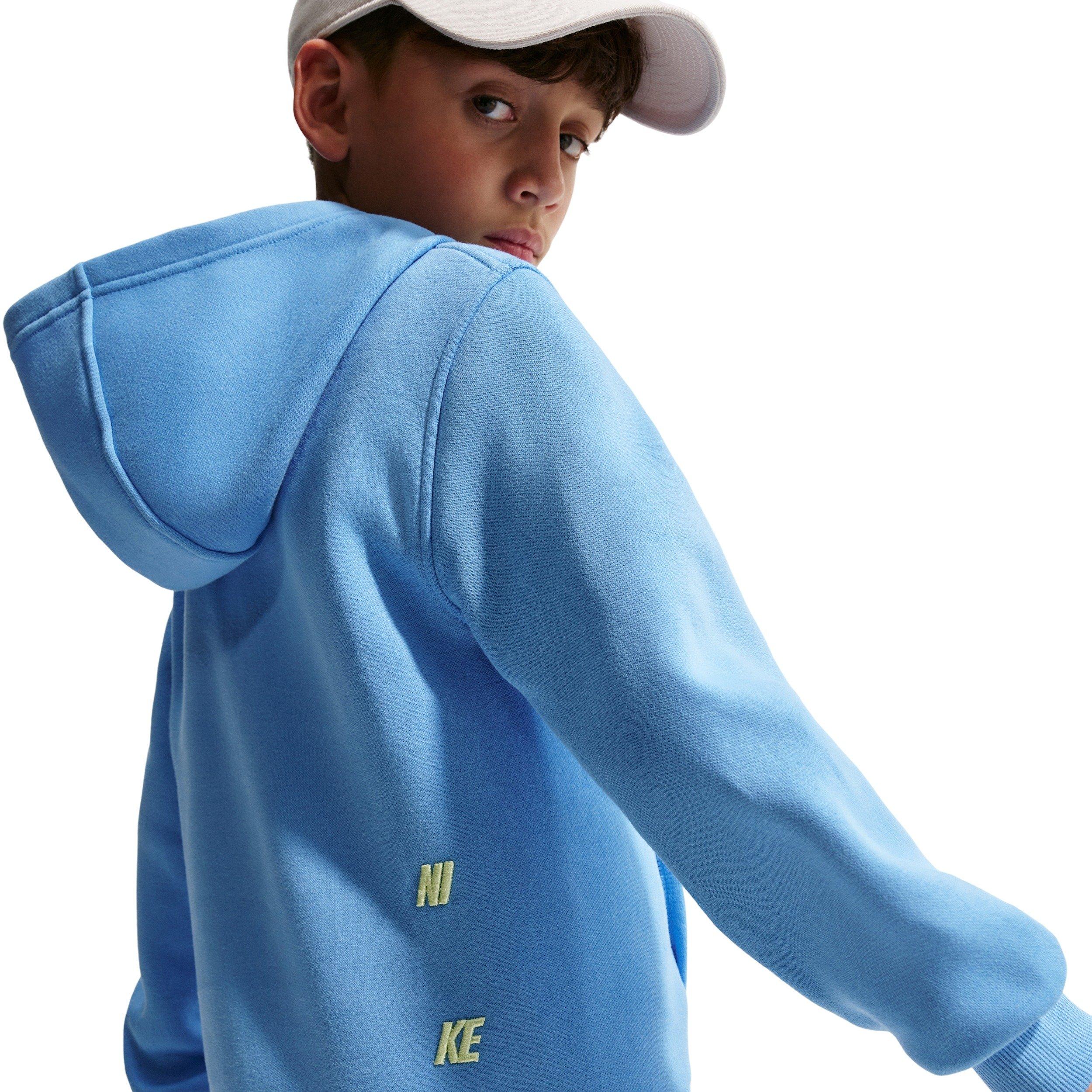 Nike Big Kids' Sportswear Club Hoodie - Blue - BLUE Thumbnail View 5