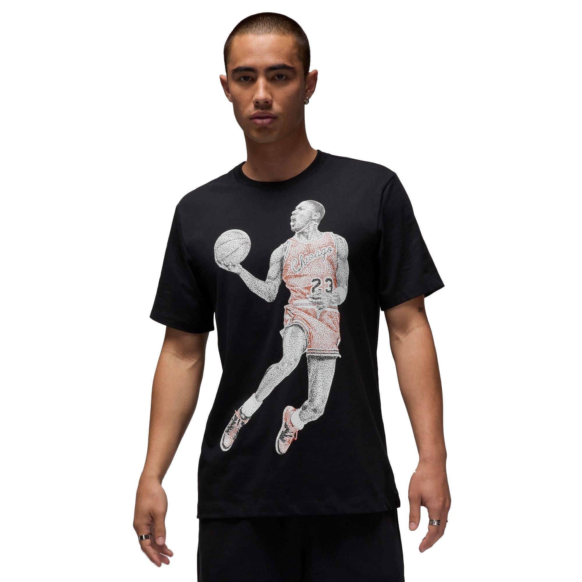 Jordan Men's Brand Dot Short-Sleeve Crew T-Shirt - Black - BLACK Thumbnail View 1