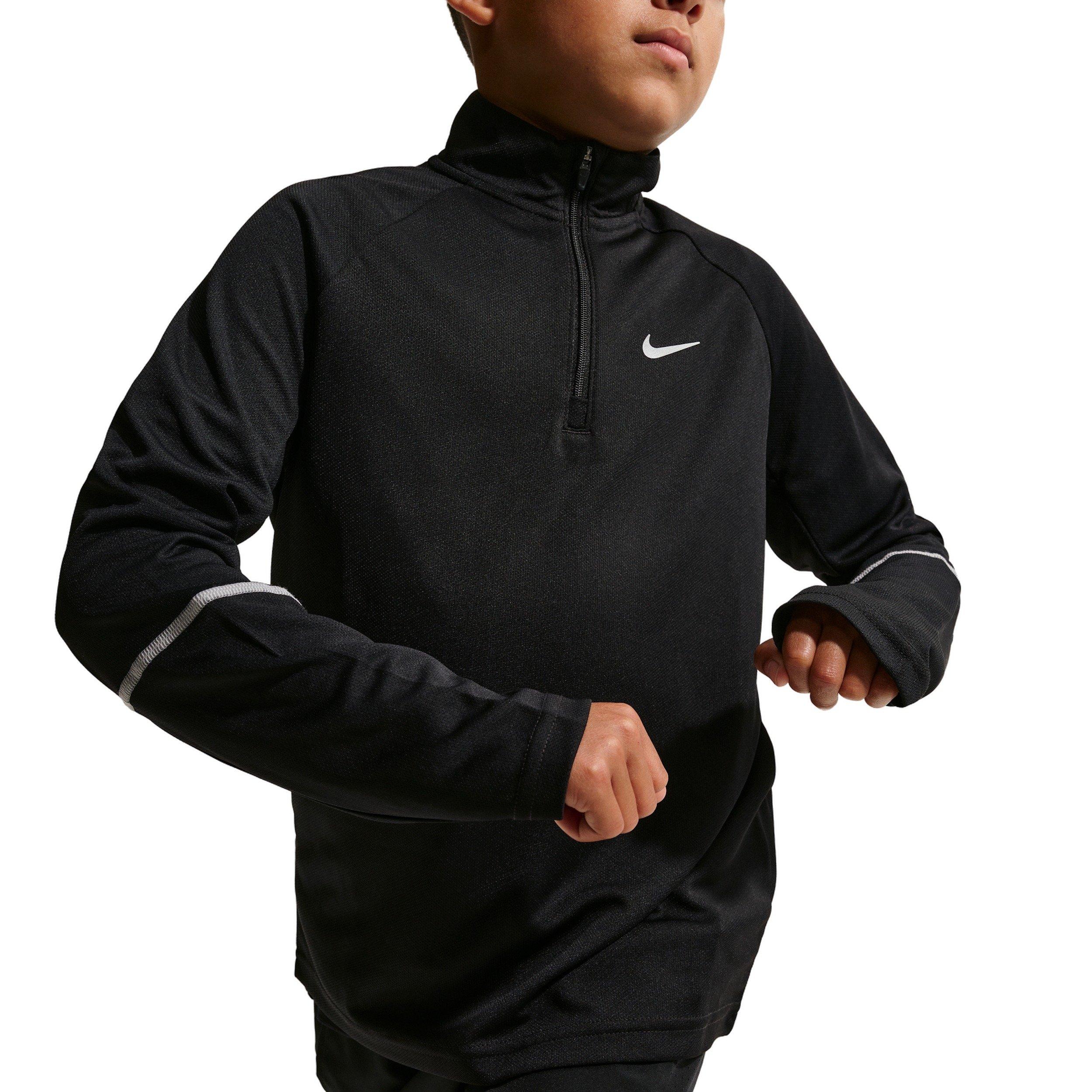 Nike Big Kids' Miler Dri-FIT 1/2-Zip Top - Black - BLACK Thumbnail View 3
