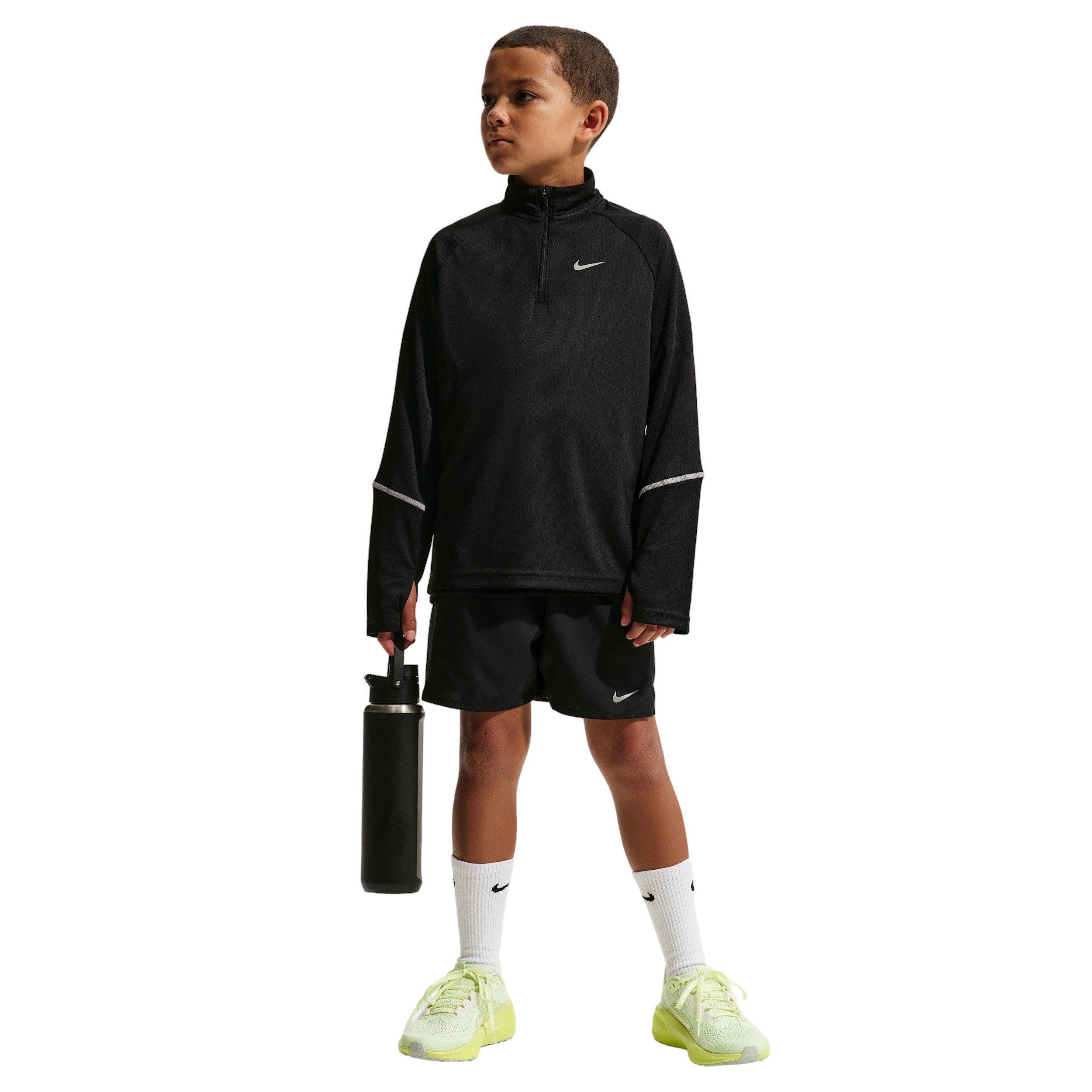 Nike Big Kids' Miler Dri-FIT 1/2-Zip Top -Black - BLACK Thumbnail View 4