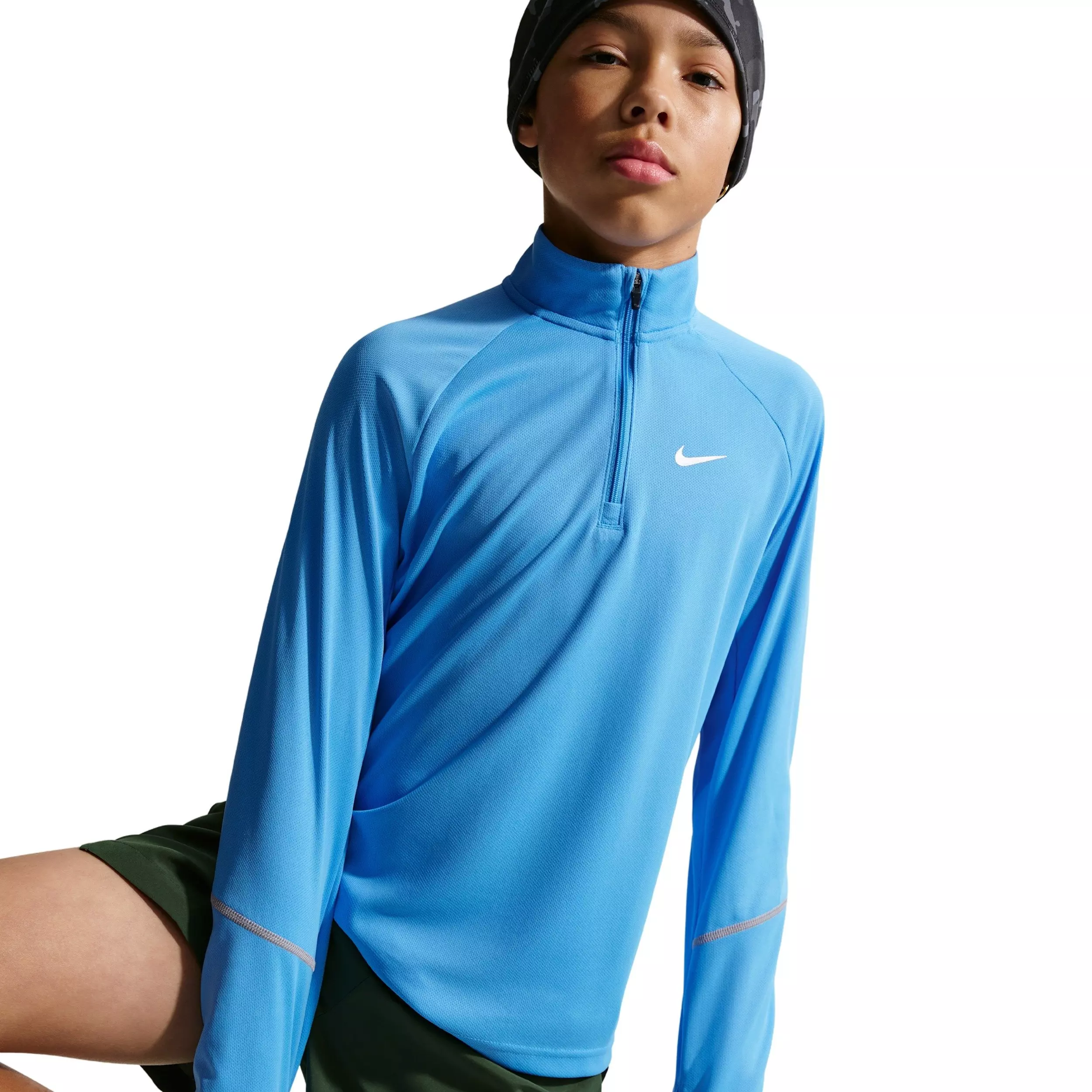 Nike Big Kids' Miler Dri-FIT 1/2-Zip Top - Blue - BLUE