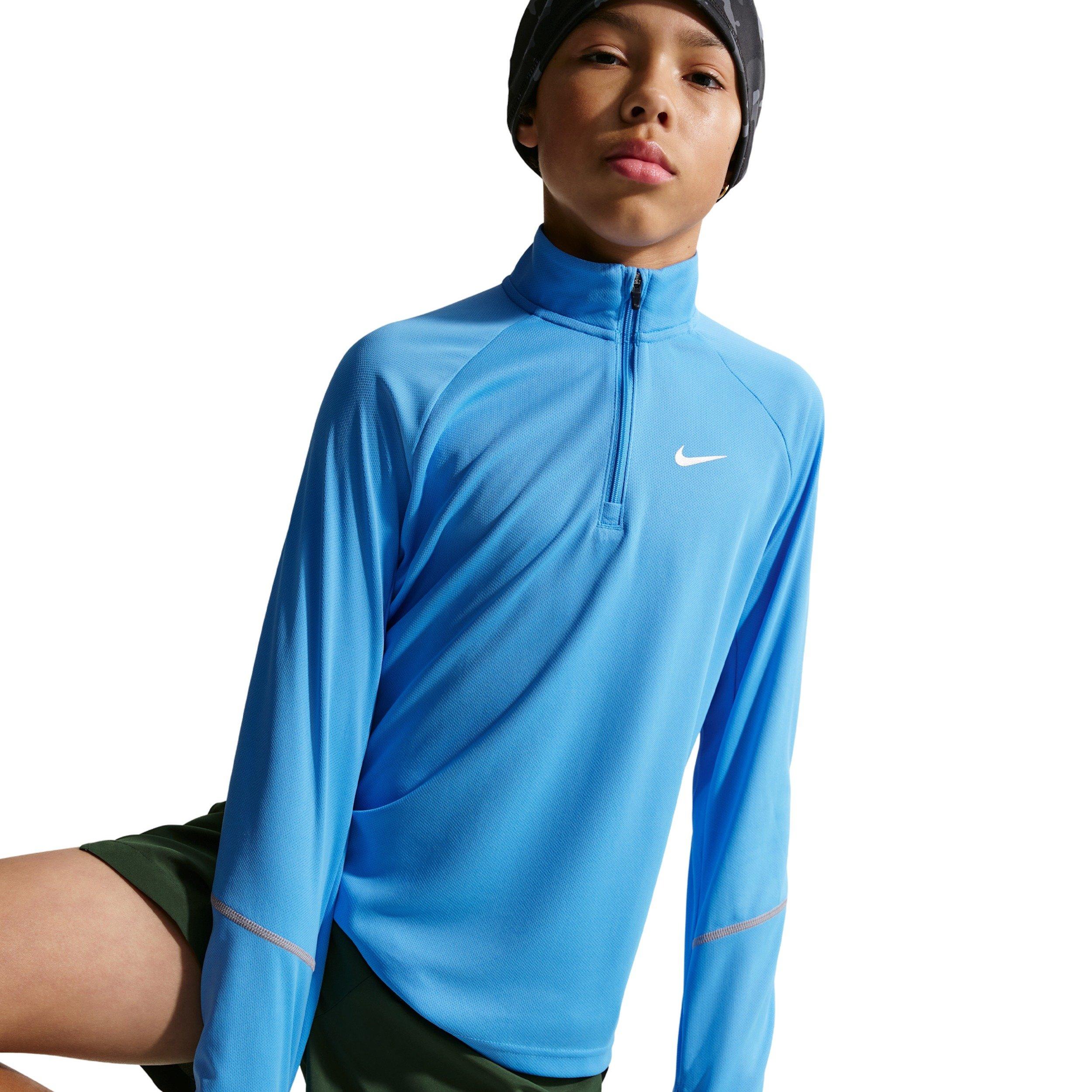 Nike Big Kids' Miler Dri-FIT 1/2-Zip Top -Blue - BLUE Thumbnail View 3