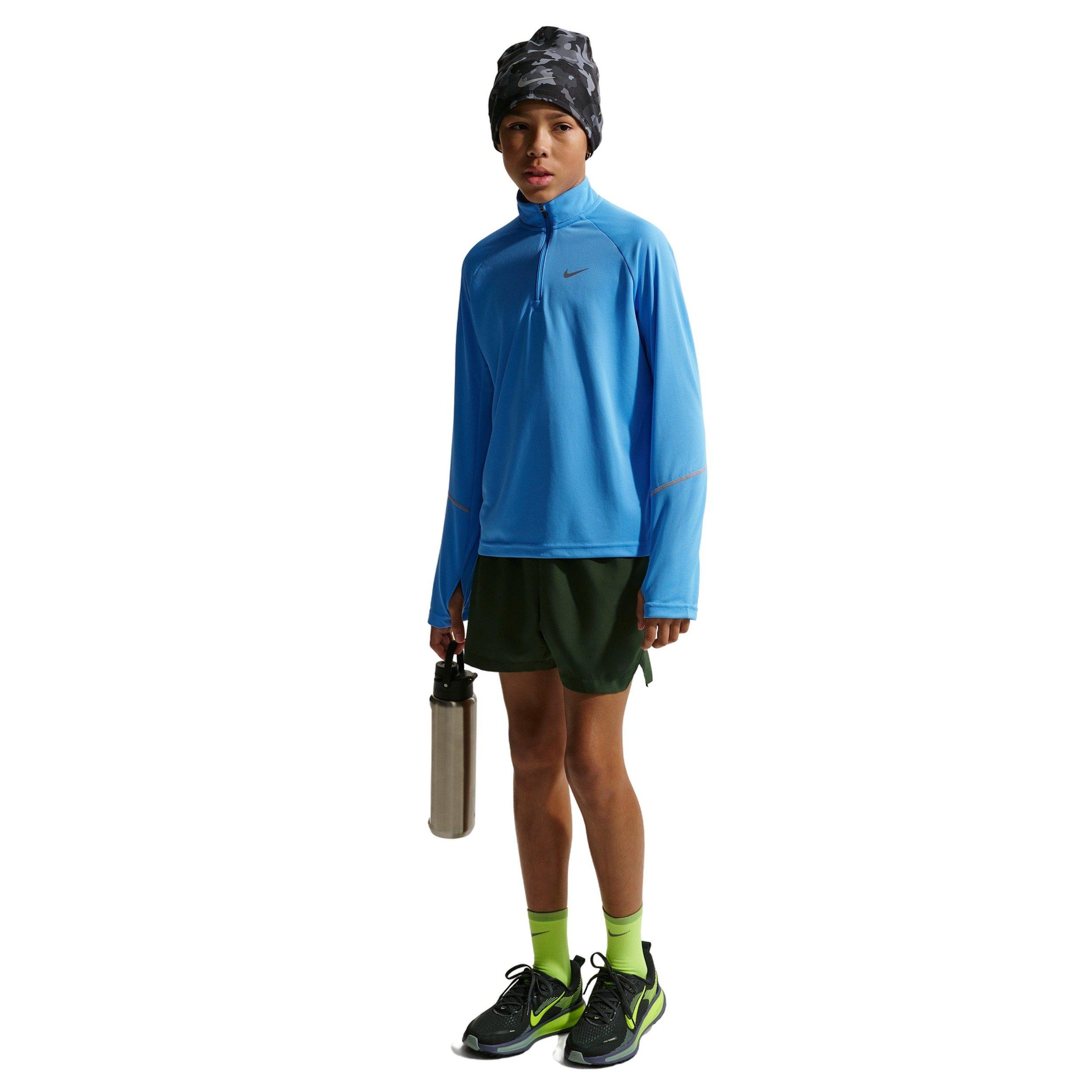 Nike Big Kids' Miler Dri-FIT 1/2-Zip Top - Blue - BLUE Thumbnail View 4