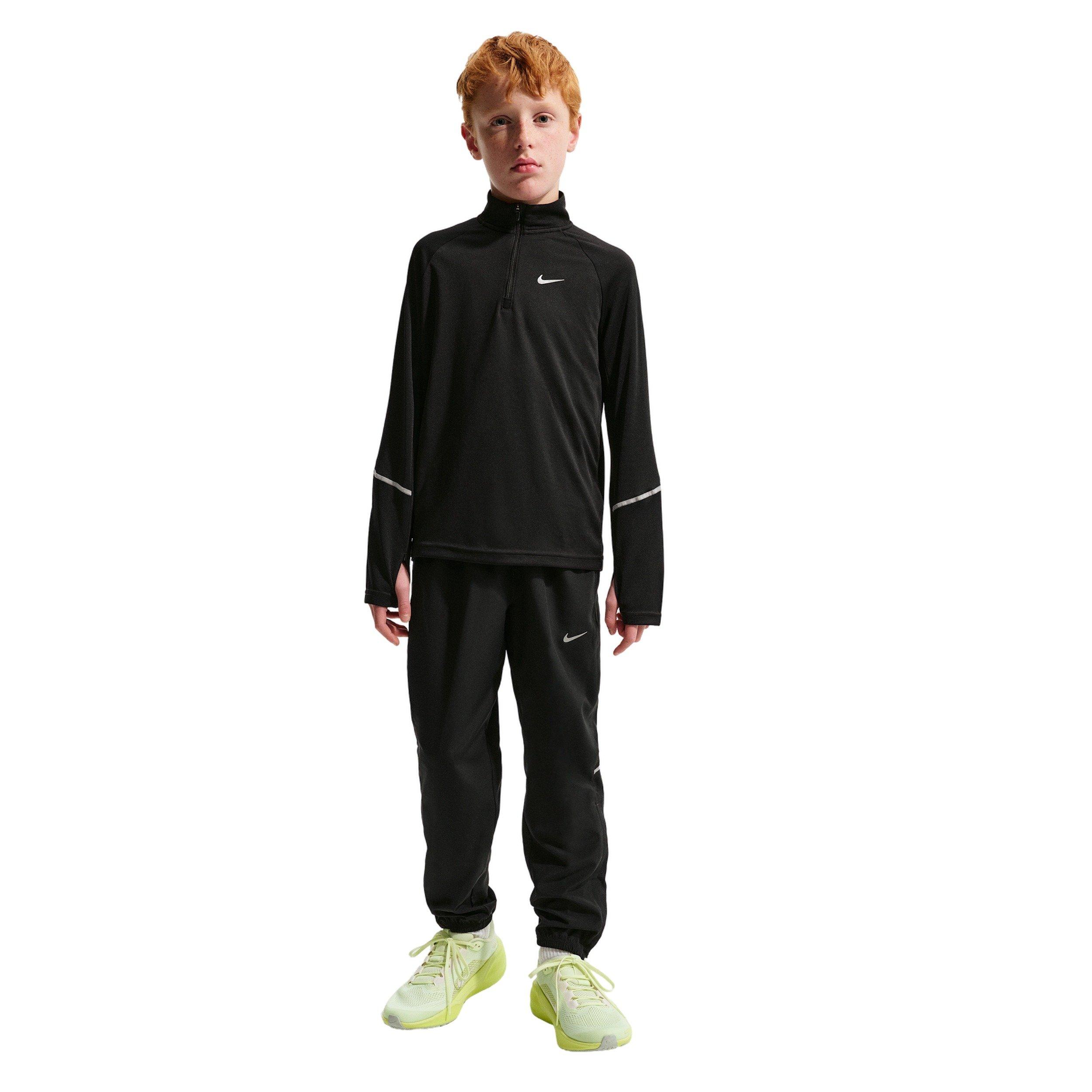 Nike Big Kids' Miler Dri-FIT Woven Pants - Black - BLACK Thumbnail View 4