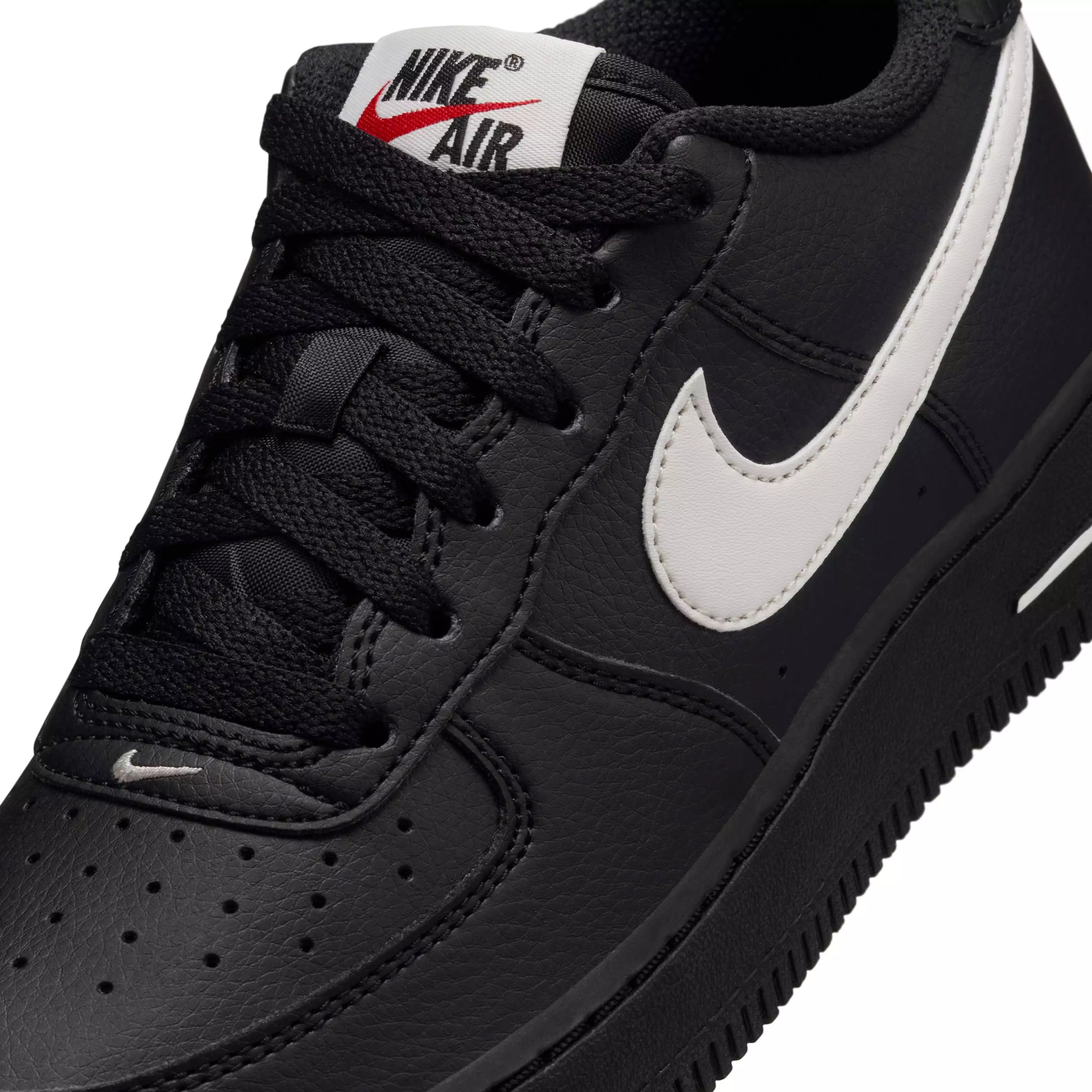 Nike Air Force 1 "Black/University Red/Phantom" Grade School Boys' Shoe - BLACK/RED/PHANTOM