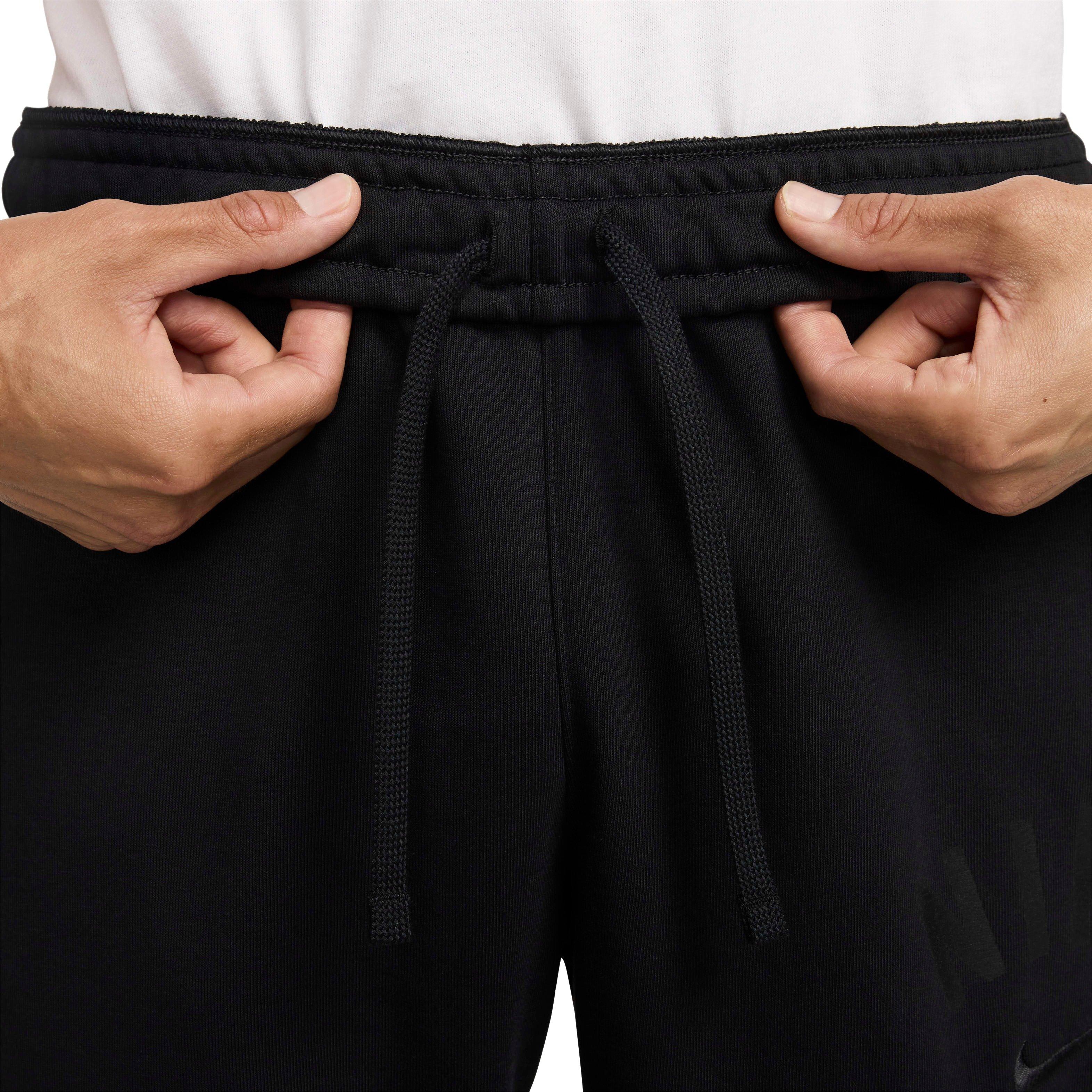 Nike Men's Swoosh Dri-FIT Fleece Fitness Joggers - BLACK Thumbnail View 3