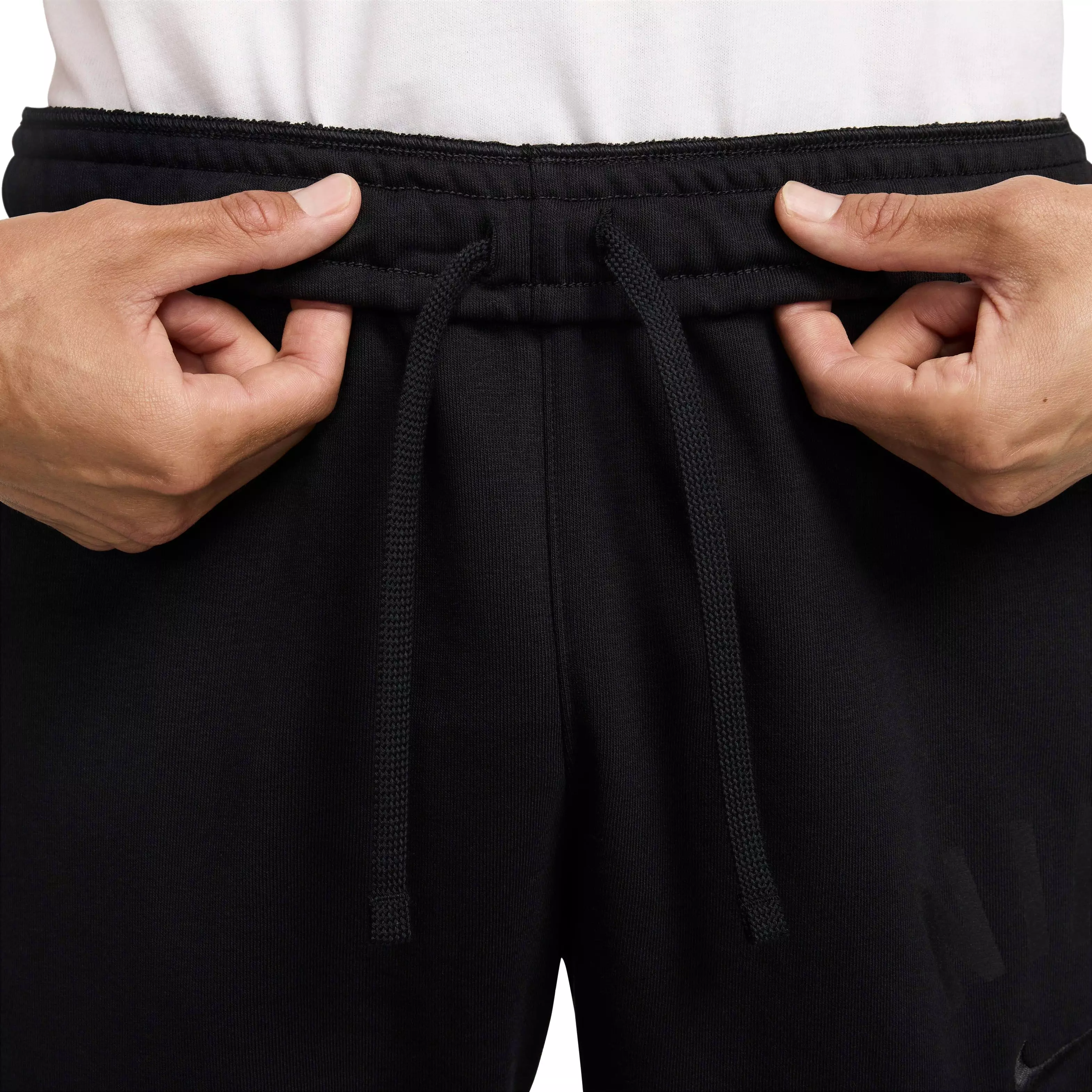 Nike Men's Swoosh Dri-FIT Fleece Fitness Joggers - BLACK