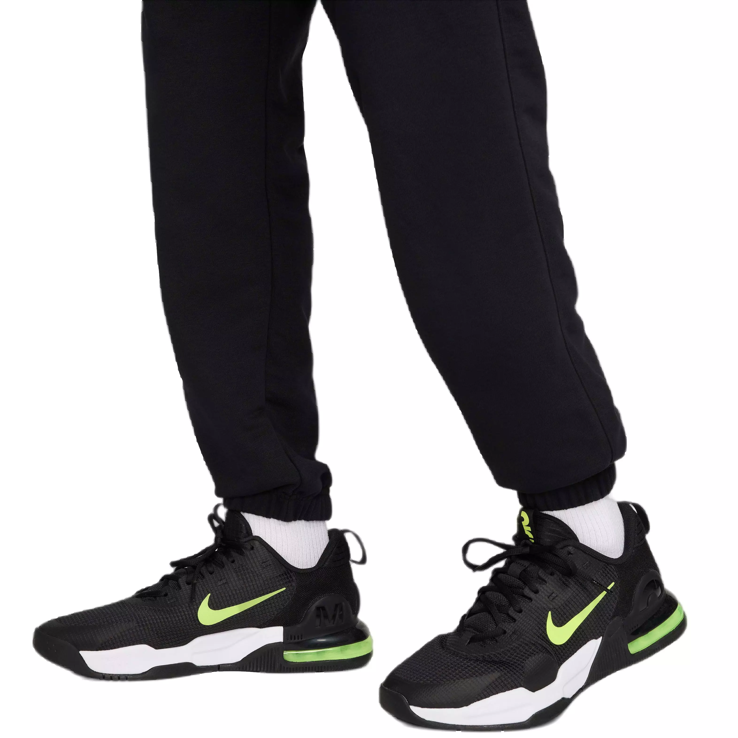 Nike Men's Swoosh Dri-FIT Fleece Fitness Joggers - BLACK