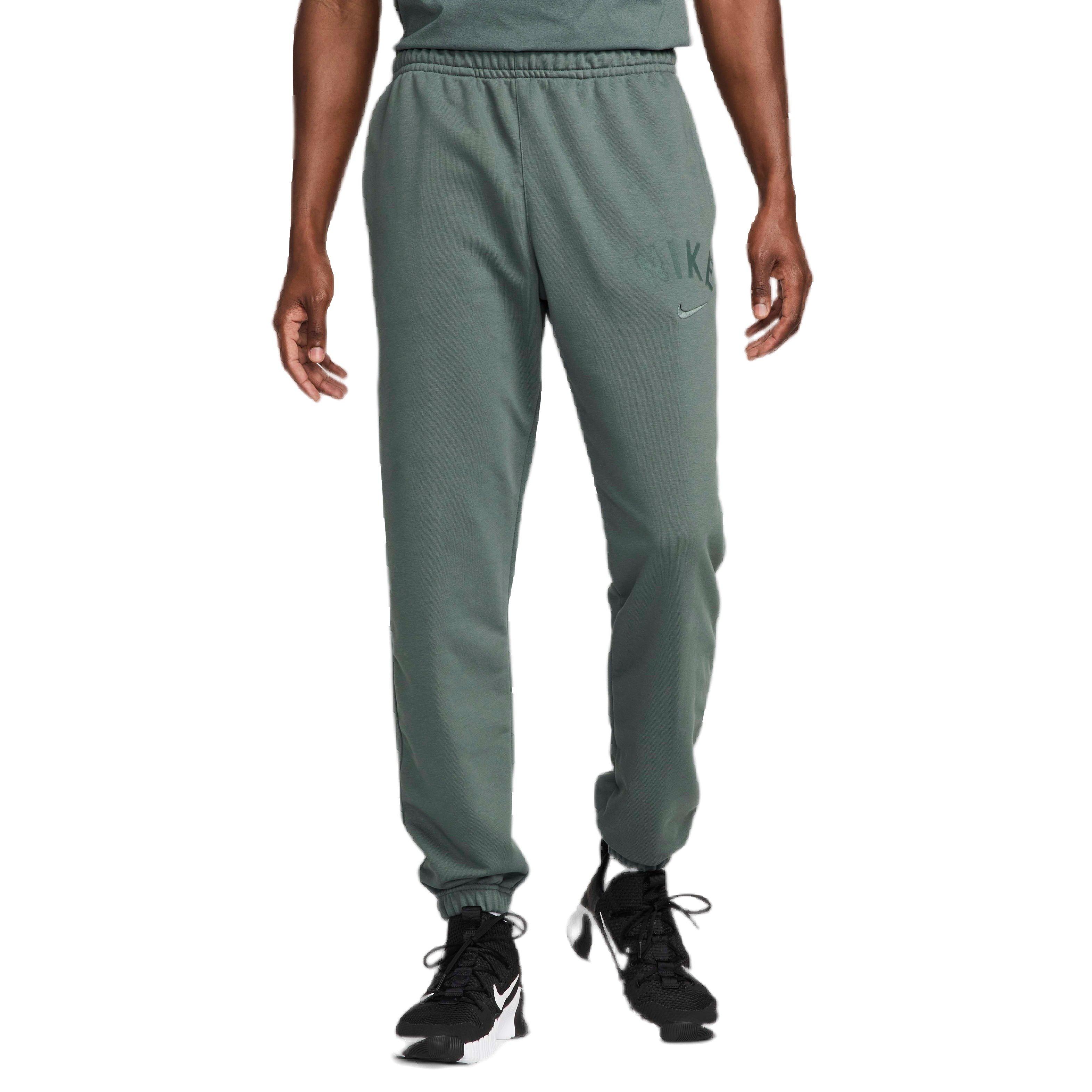 Nike Men's Swoosh Dri-FIT Fleece Fitness Joggers - GREEN Thumbnail View 1