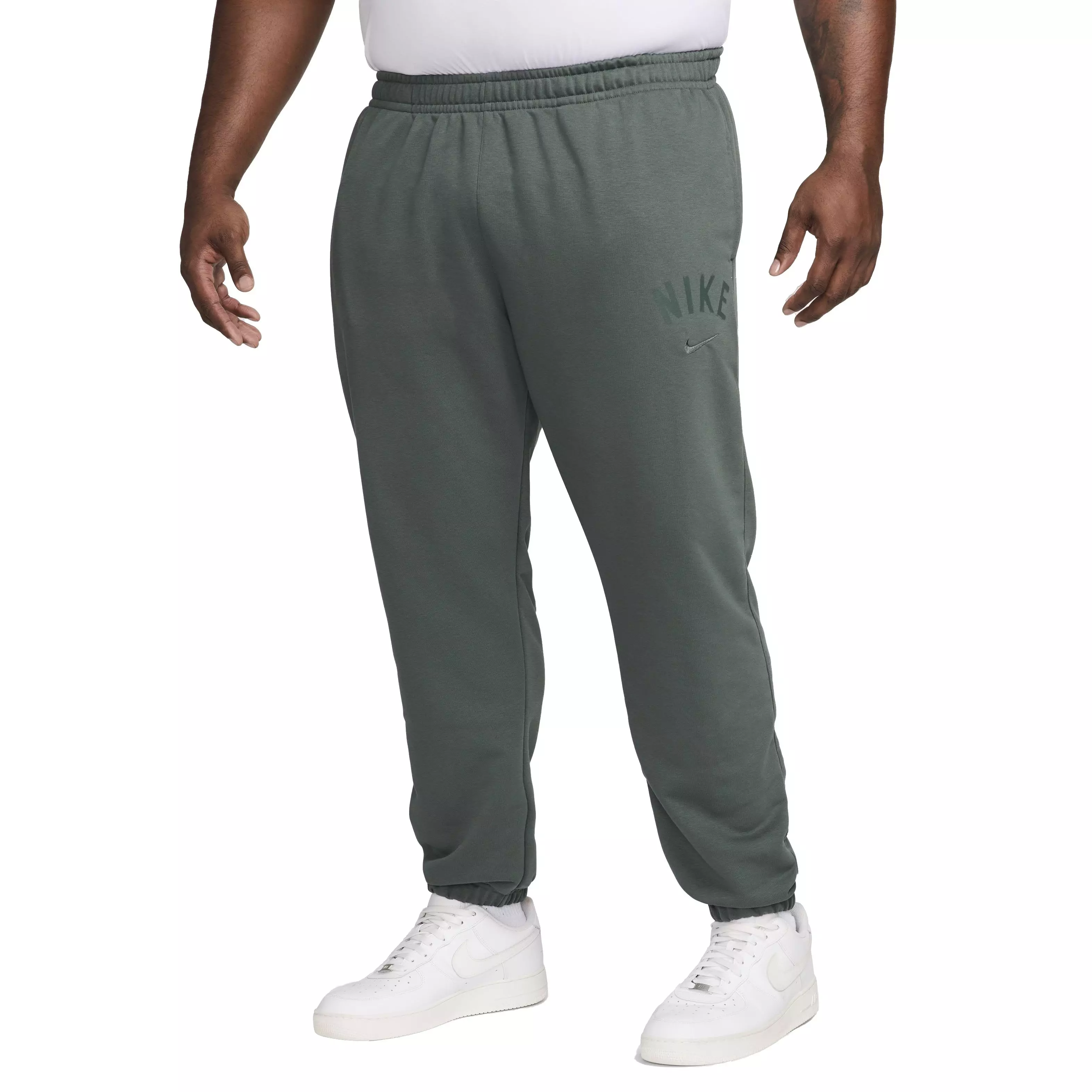 Nike Men's Swoosh Dri-FIT Fleece Fitness Joggers - GREEN