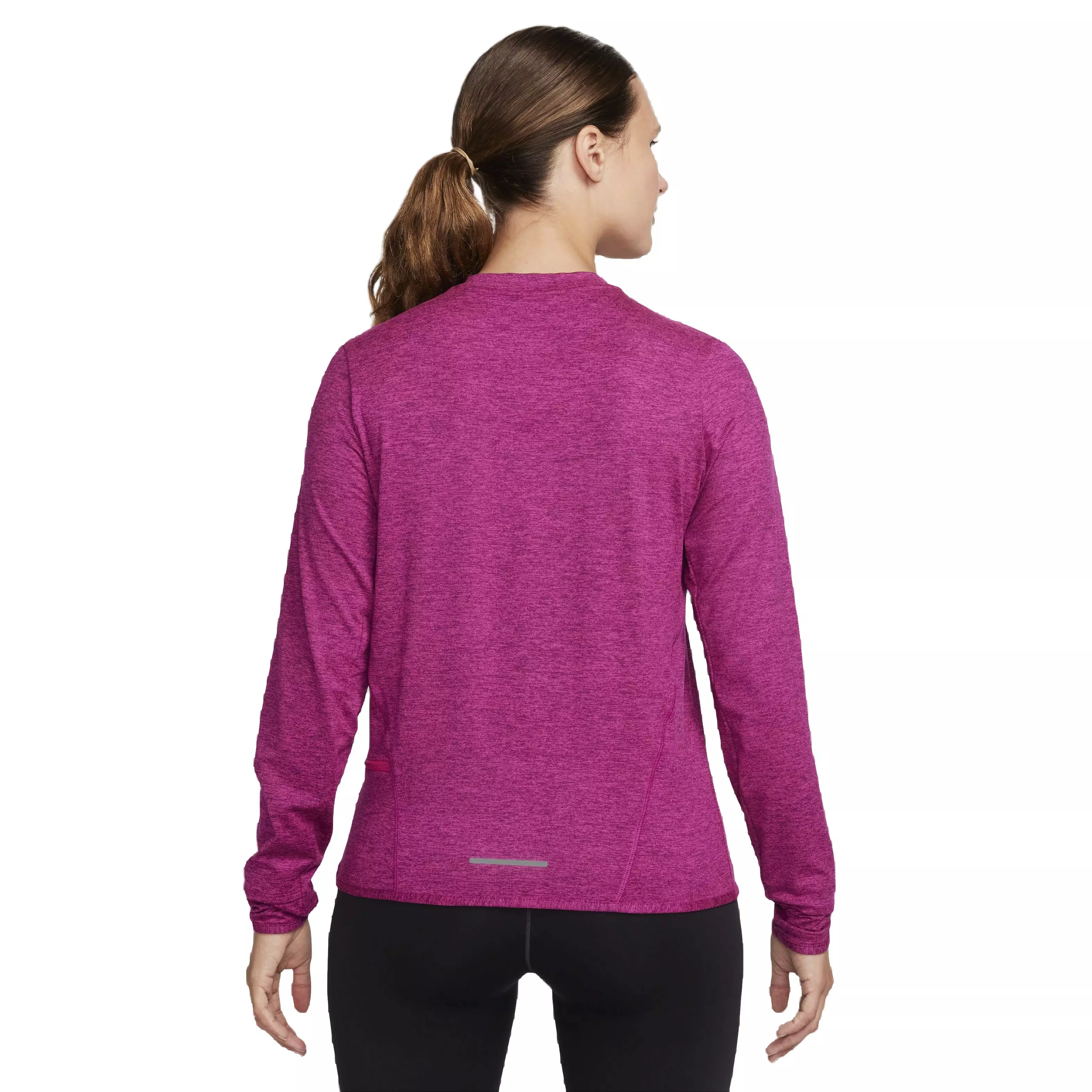 Nike Women's Swift Element Dri-FIT UV Crew-Neck Running Top - PINK