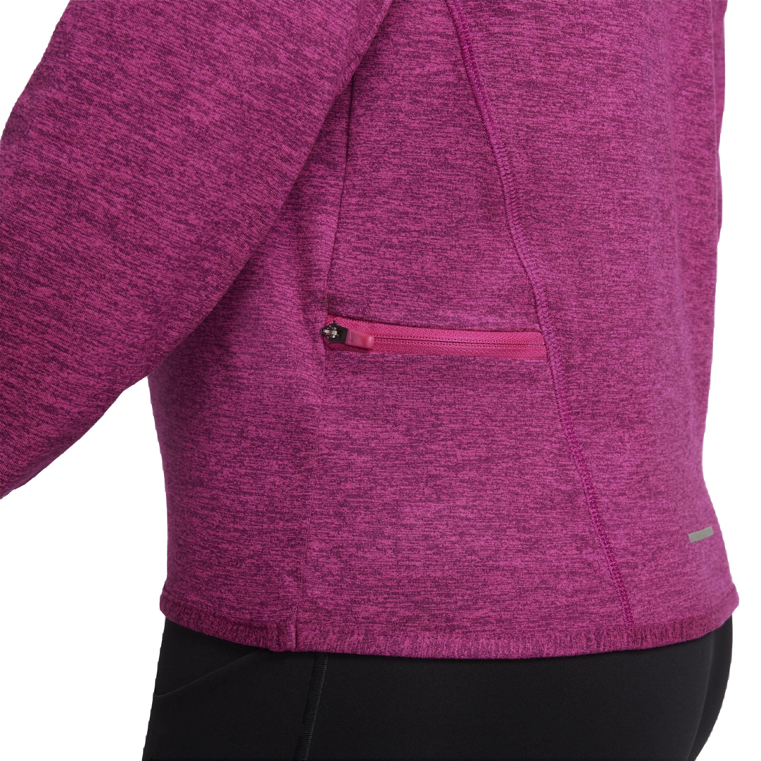 Nike Women's Swift Element Dri-FIT UV Crew-Neck Running Top - PINK Thumbnail View 5