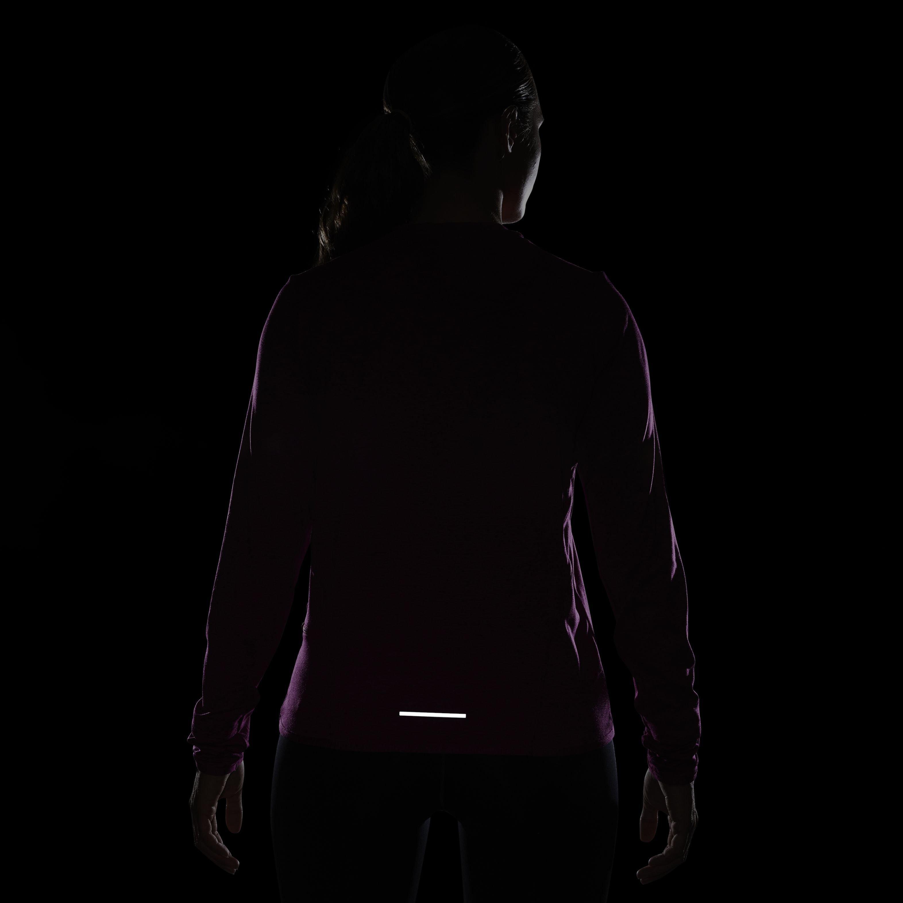 Nike Women's Swift Element Dri-FIT UV Crew-Neck Running Top - PINK Thumbnail View 8