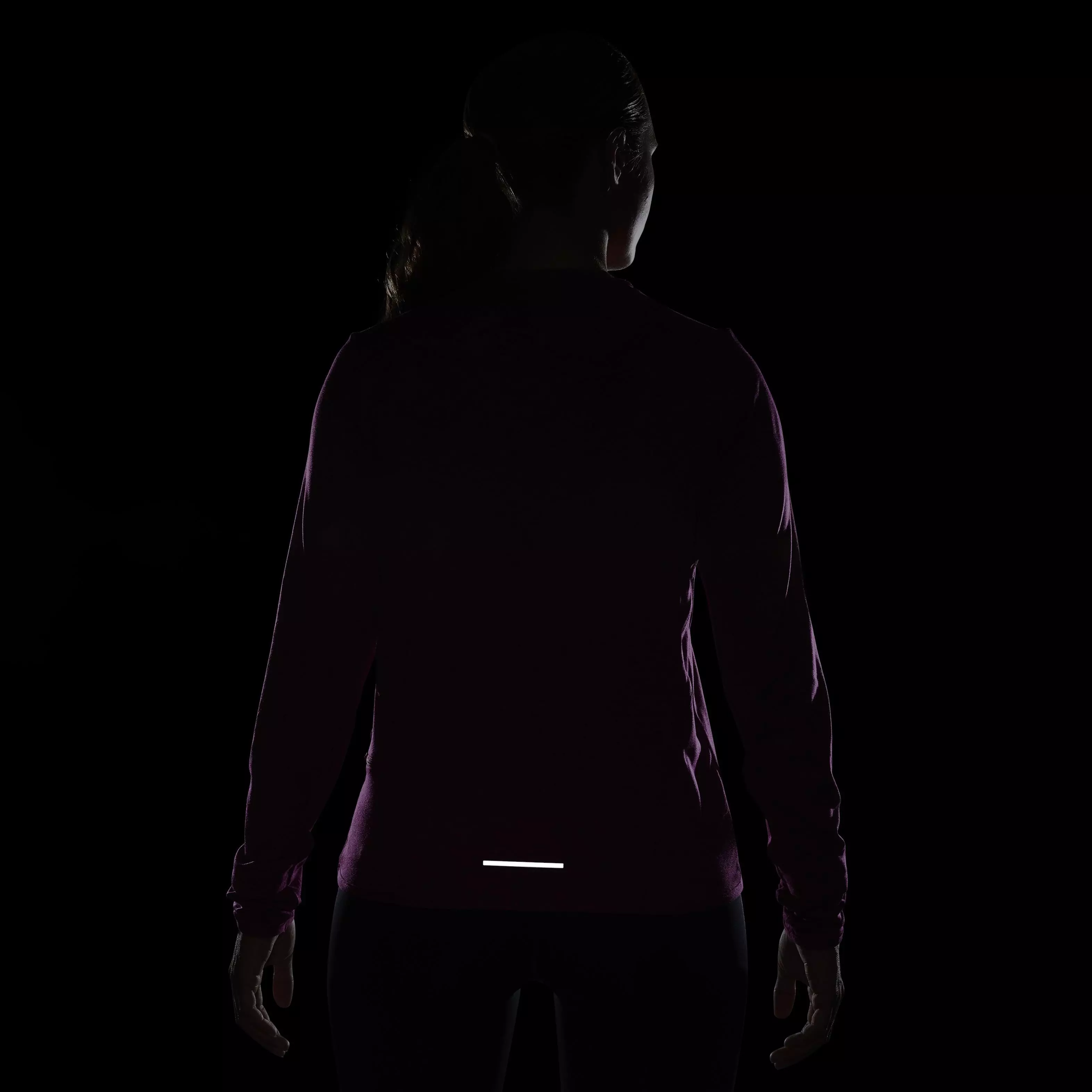 Nike Women's Swift Element Dri-FIT UV Crew-Neck Running Top - PINK