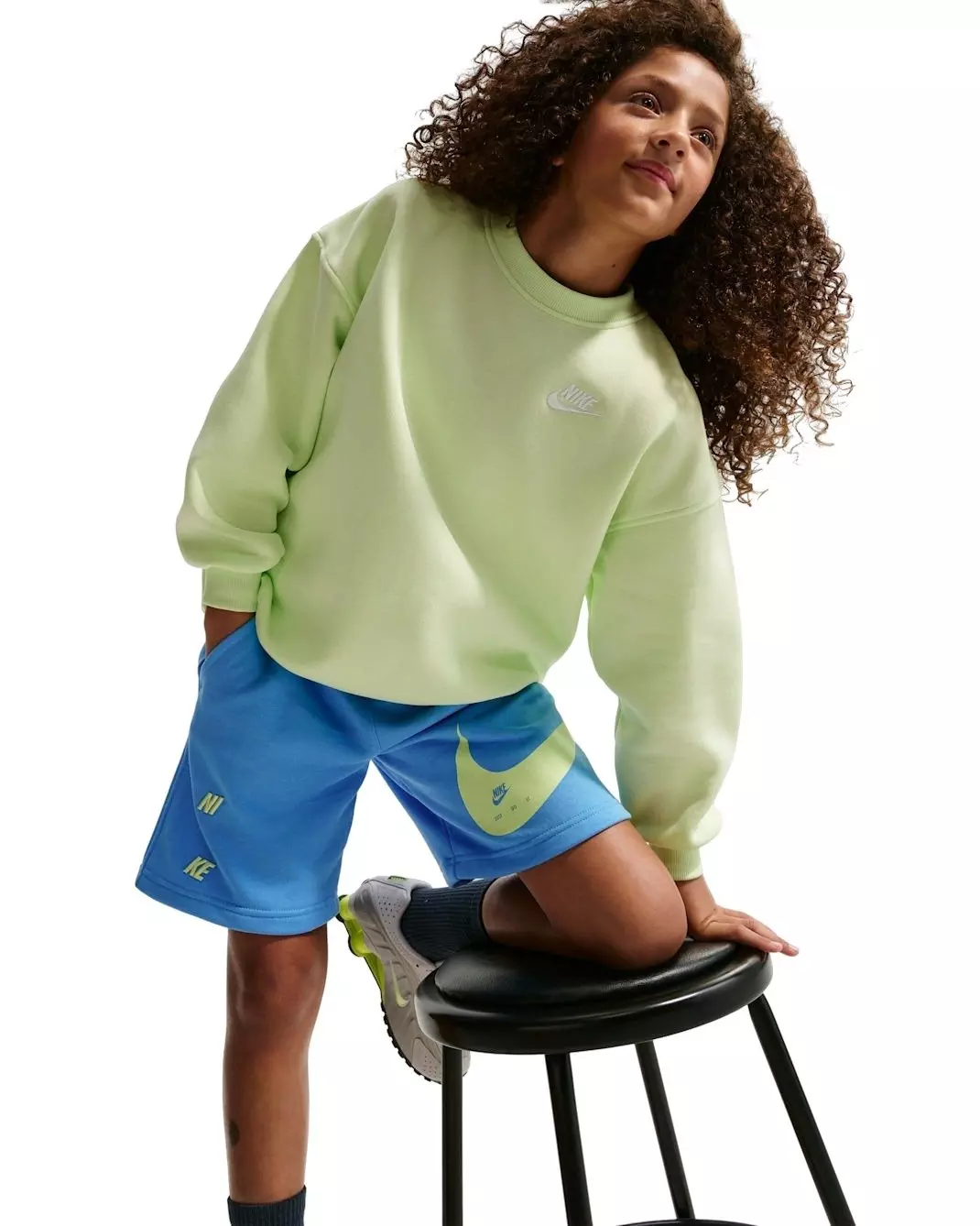 Nike Big Kids' Sportswear Club French Terry Shorts - Blue - BLUE