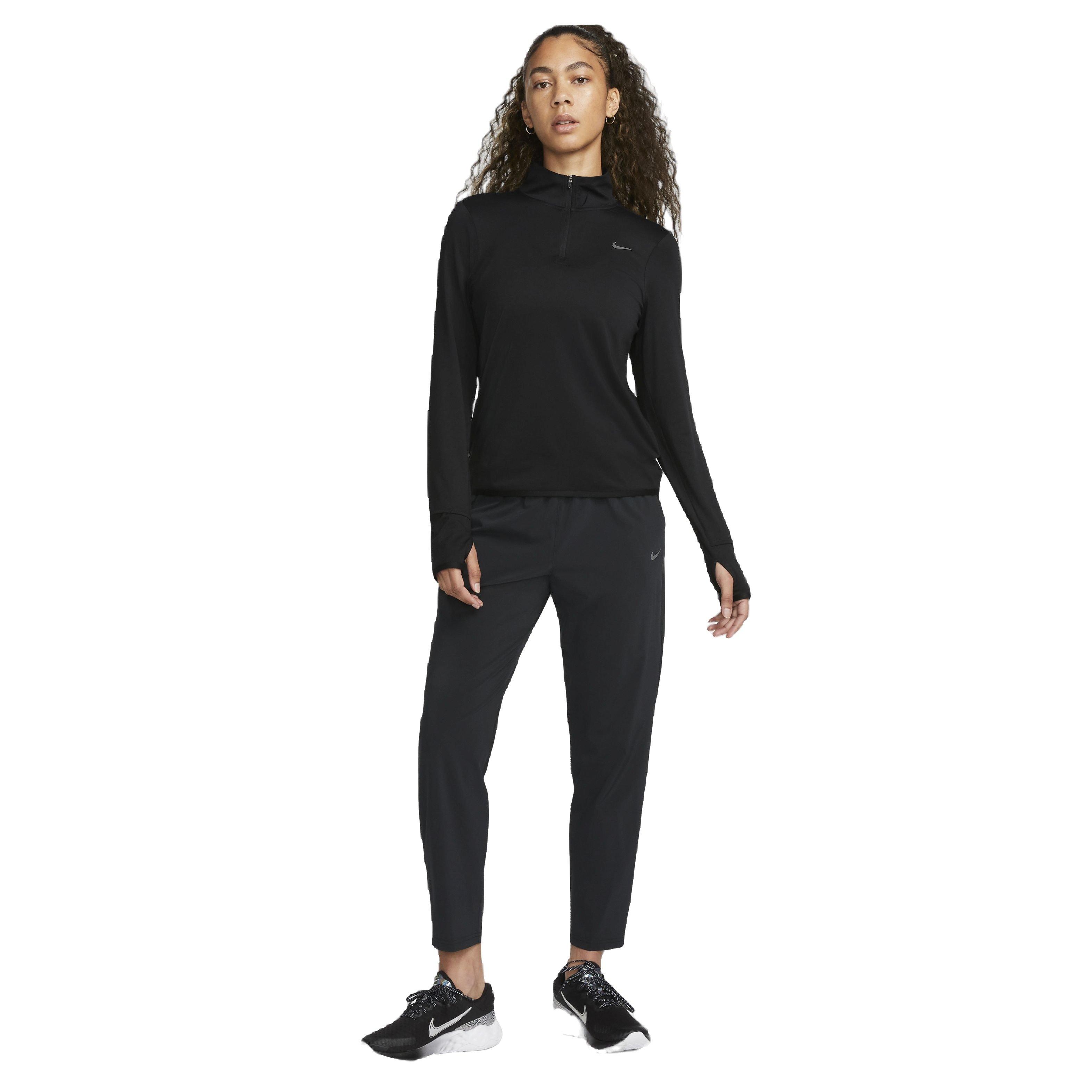 Nike Women's Swift Element Dri-FIT UV 1/4 Zip Running Top - BLACK Thumbnail View 6