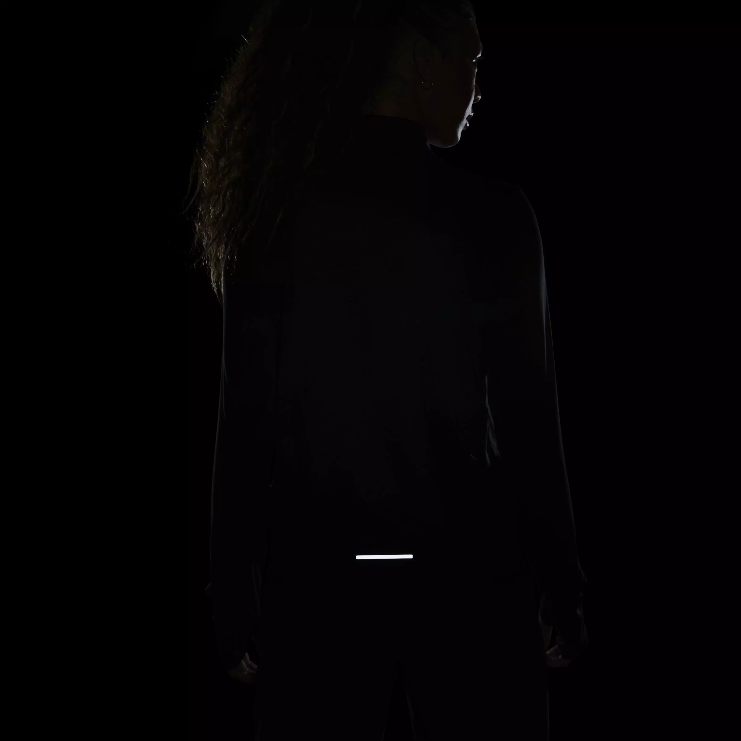 Nike Women's Swift Element Dri-FIT UV 1/4 Zip Running Top - BLACK