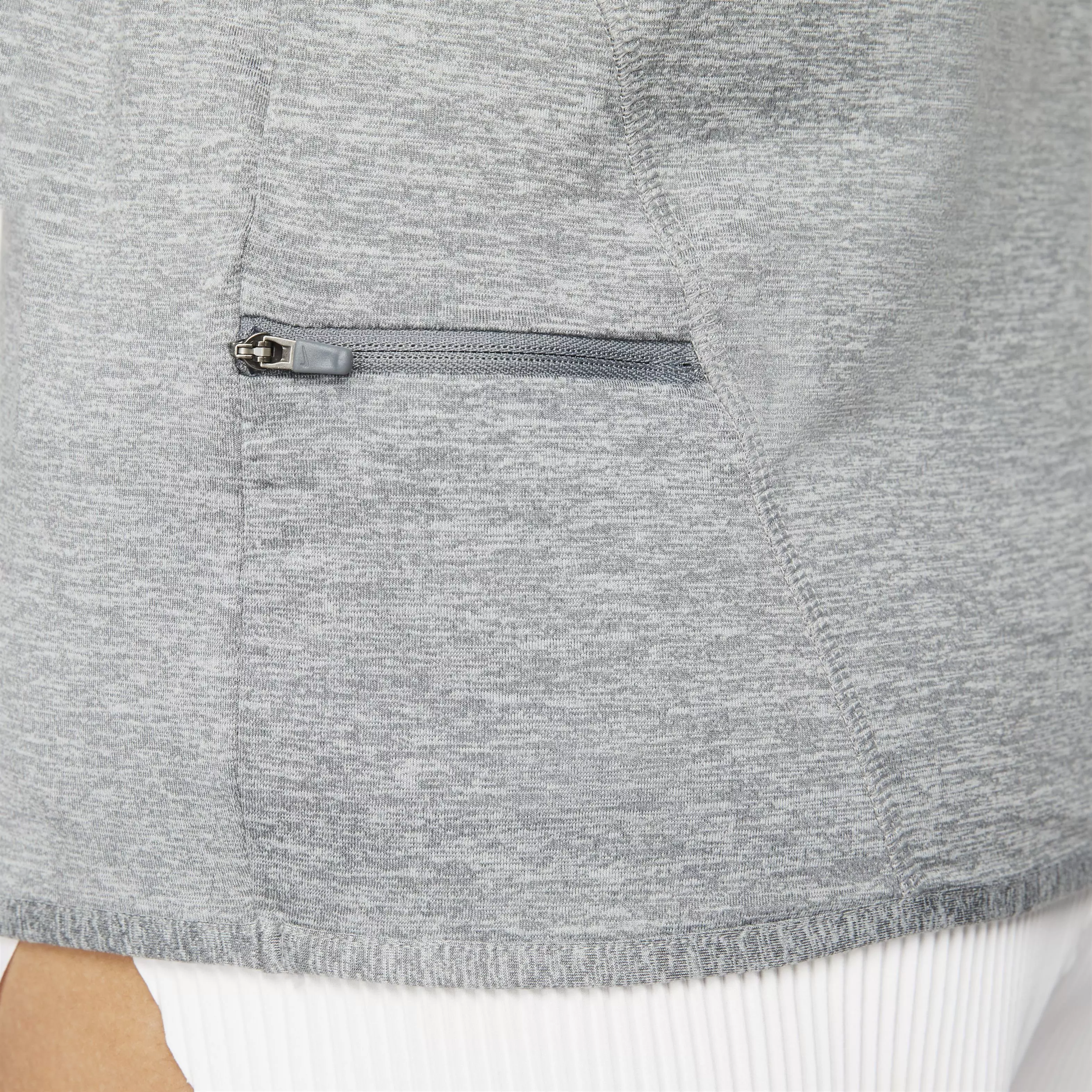 Nike Women's Swift Element Dri-FIT UV 1/4 Zip Running Top - GREY